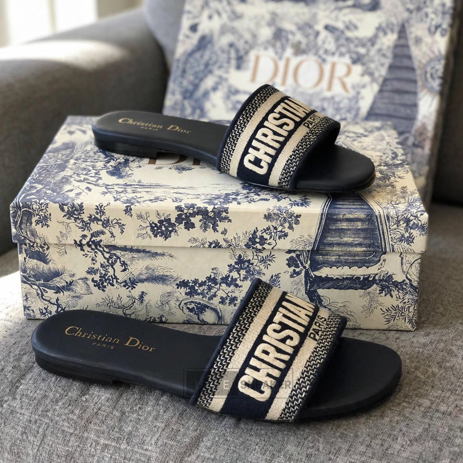 Christian Dior Dway Slides Deep Blue - Image 3