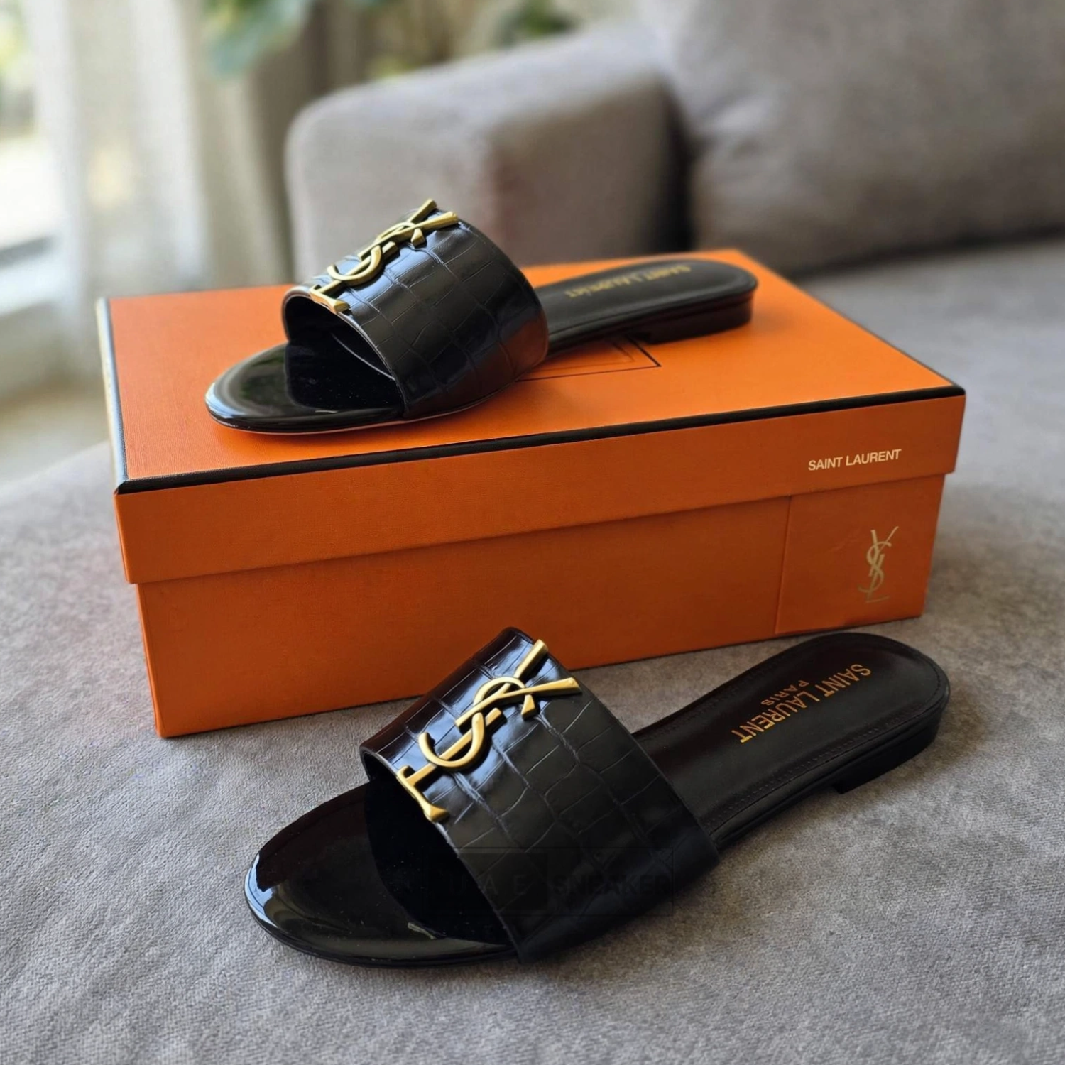 YSL Crocodile Flat - Image 3