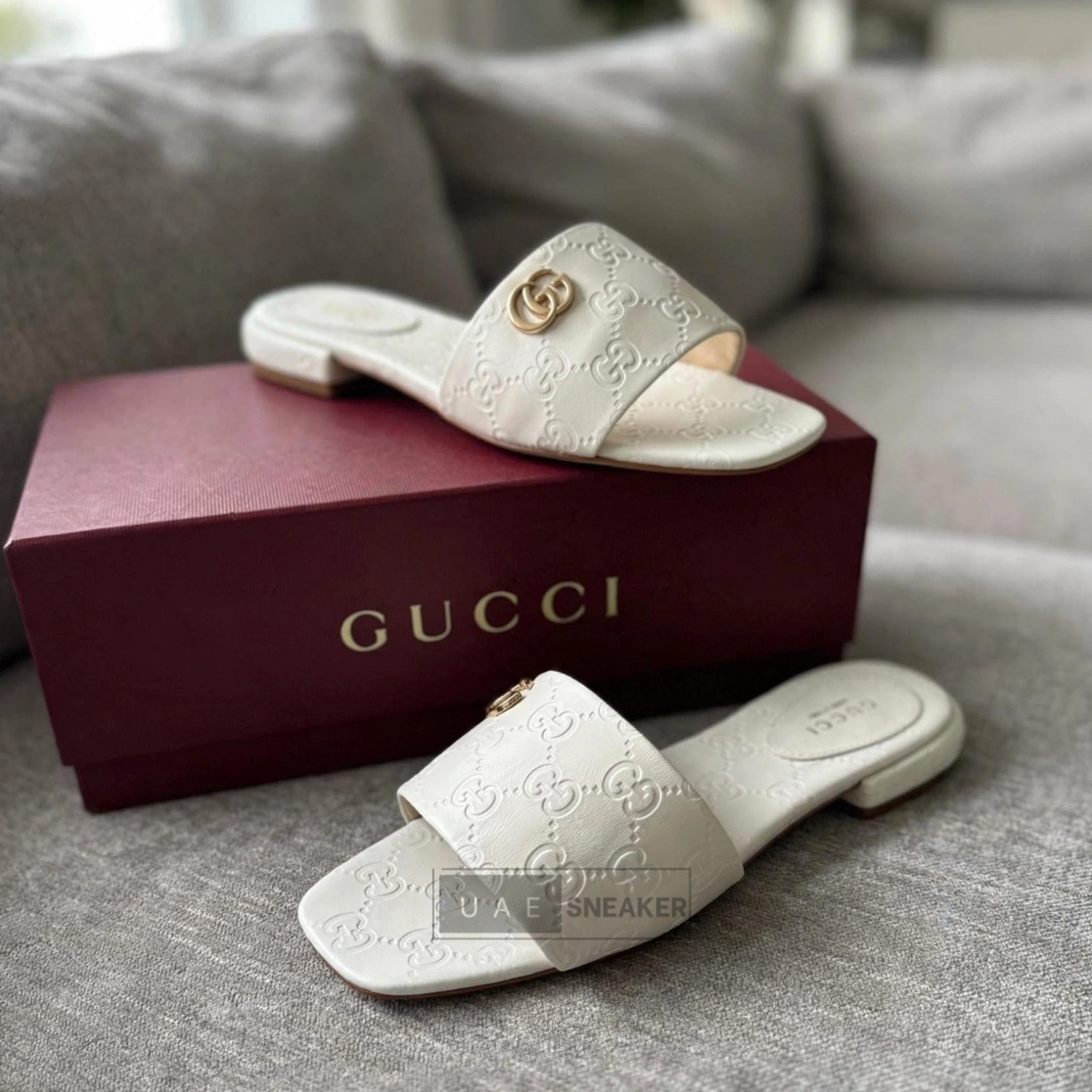 Gucci Double G Sandals White - Image 3