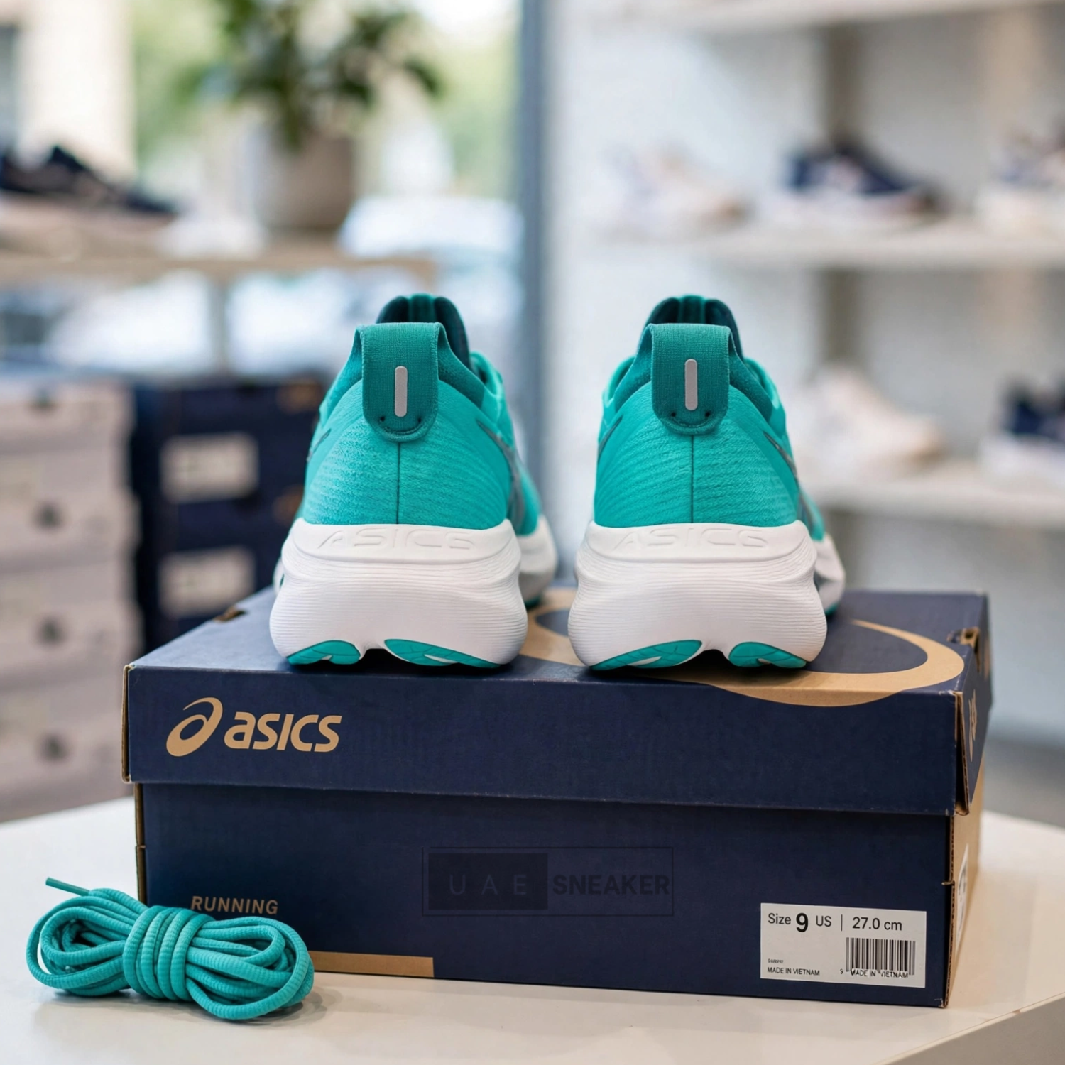 ASICS Gel Nimbus 27 Wave Teal Saxon Green - Image 3