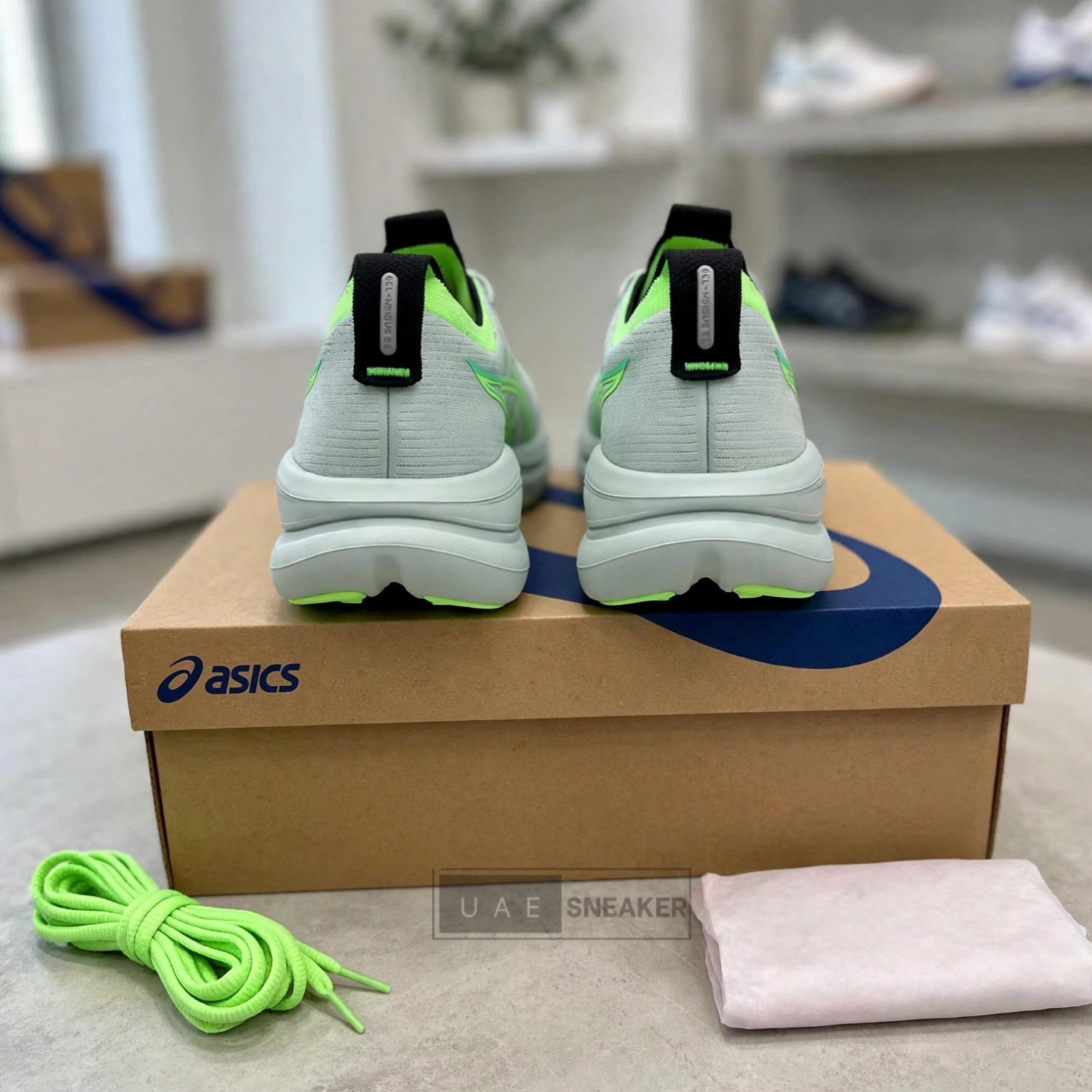 ASICS Gel Nimbus 28 Cold Moss Illuminate Green - Image 3