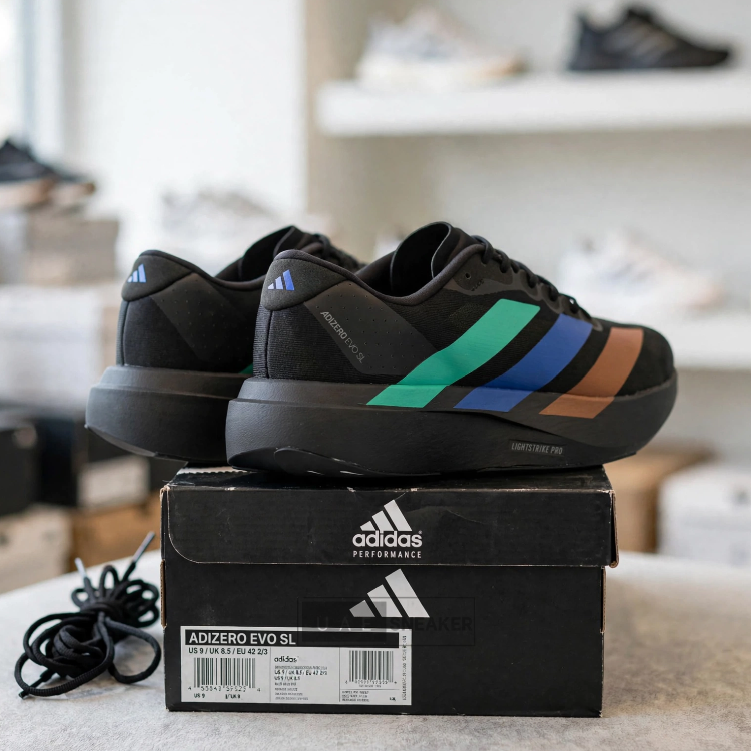 Adidas Adizero Evo SL Pharrell Humanrace Black Green Blue - Image 3