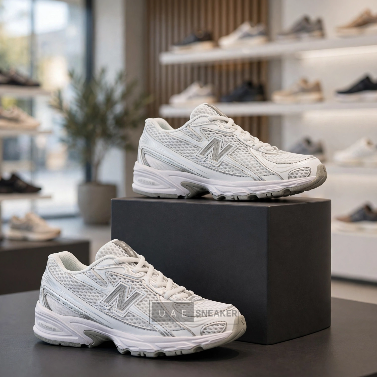 New Balance 740 Bungee Lace White Silver Metallic - Image 3
