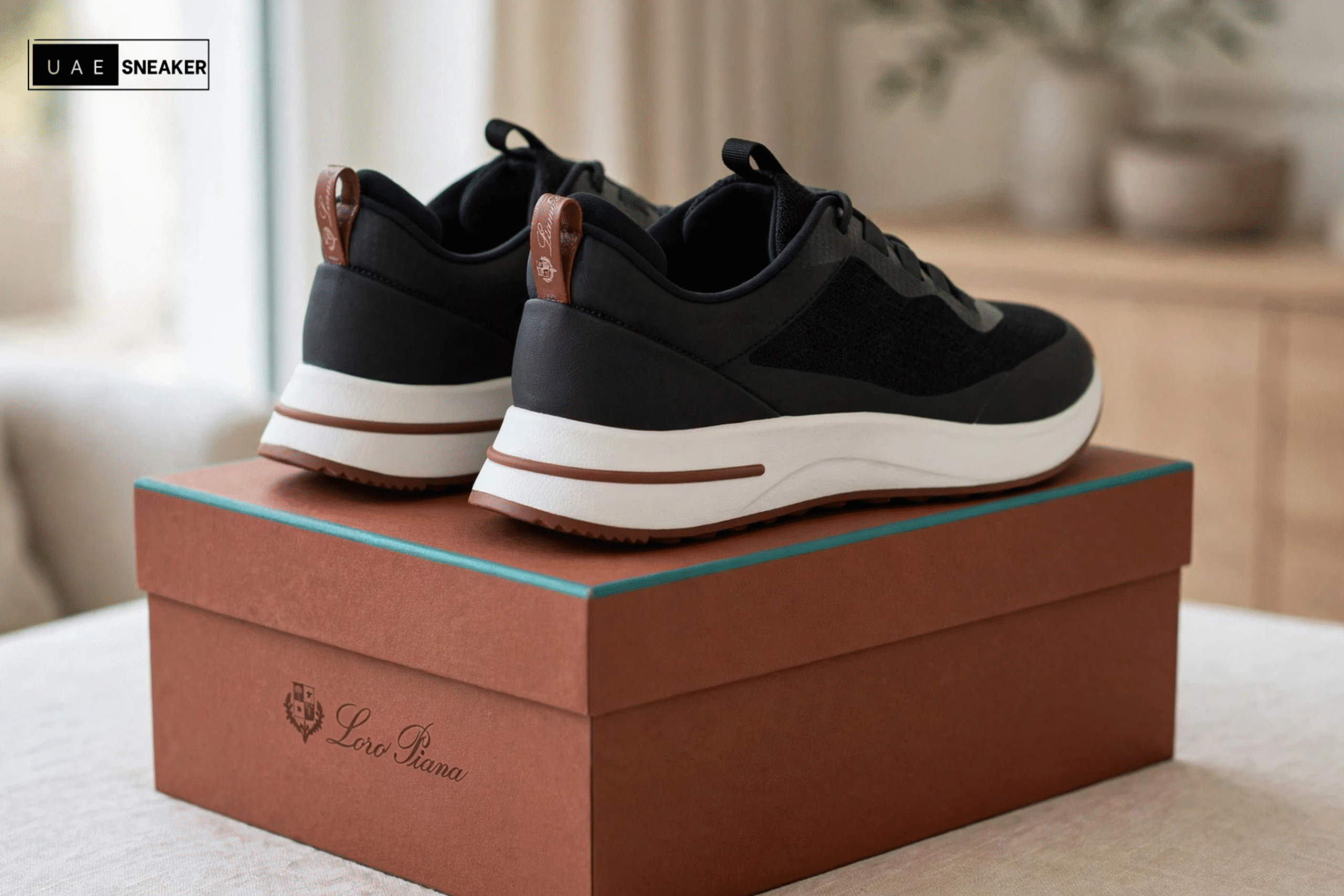 Loro Piana Week End Walk Microfibre Men Black Sneaker - Image 3