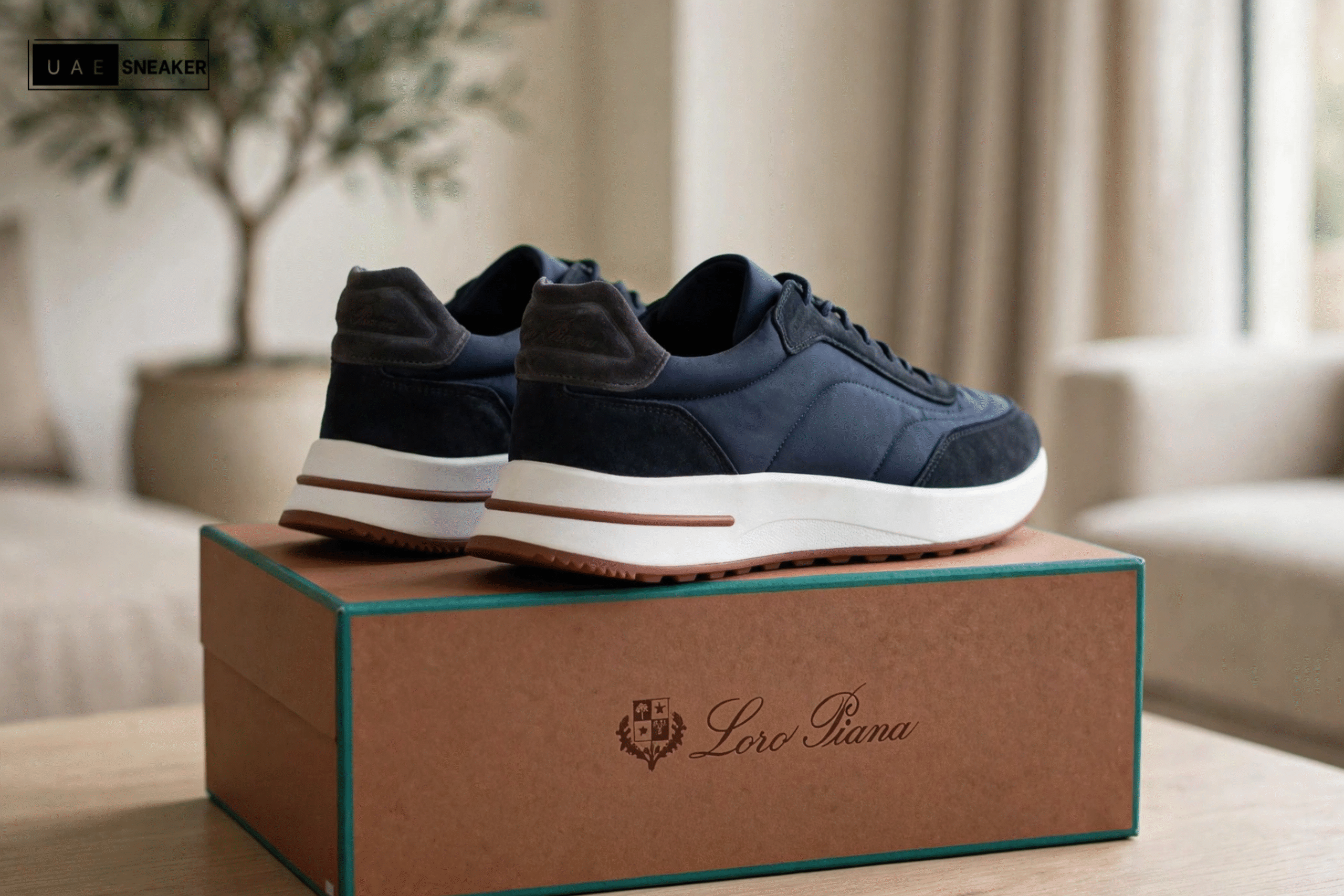 Loro Piana Week End Walk Navy Sneaker - Image 3