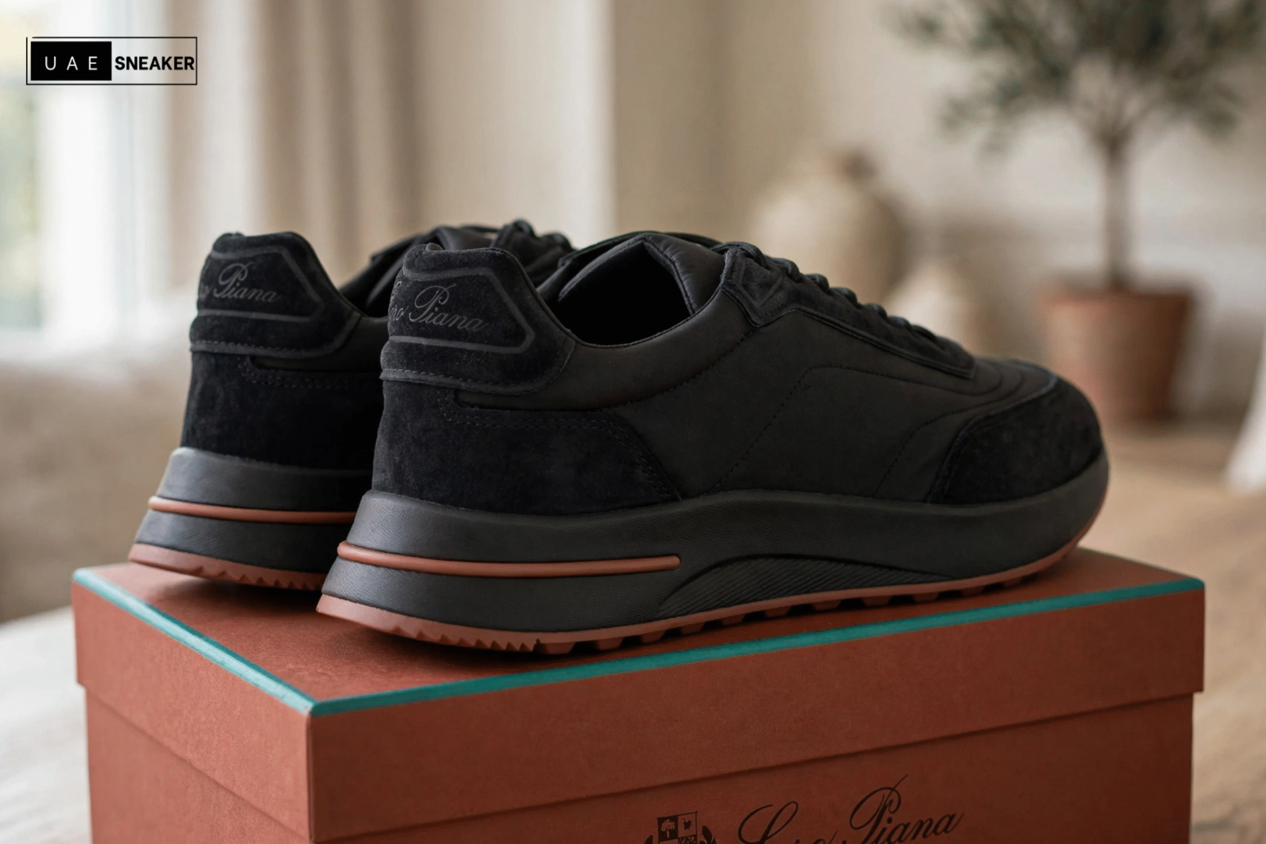 Loro Piana Week End Walk Triple Black Sneaker - Image 3