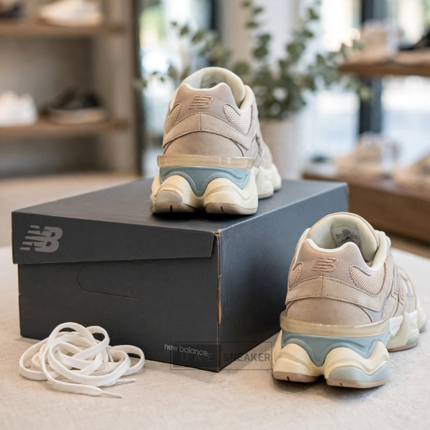 New Balance 9060 Ivory Cream Pink Sand - Image 3