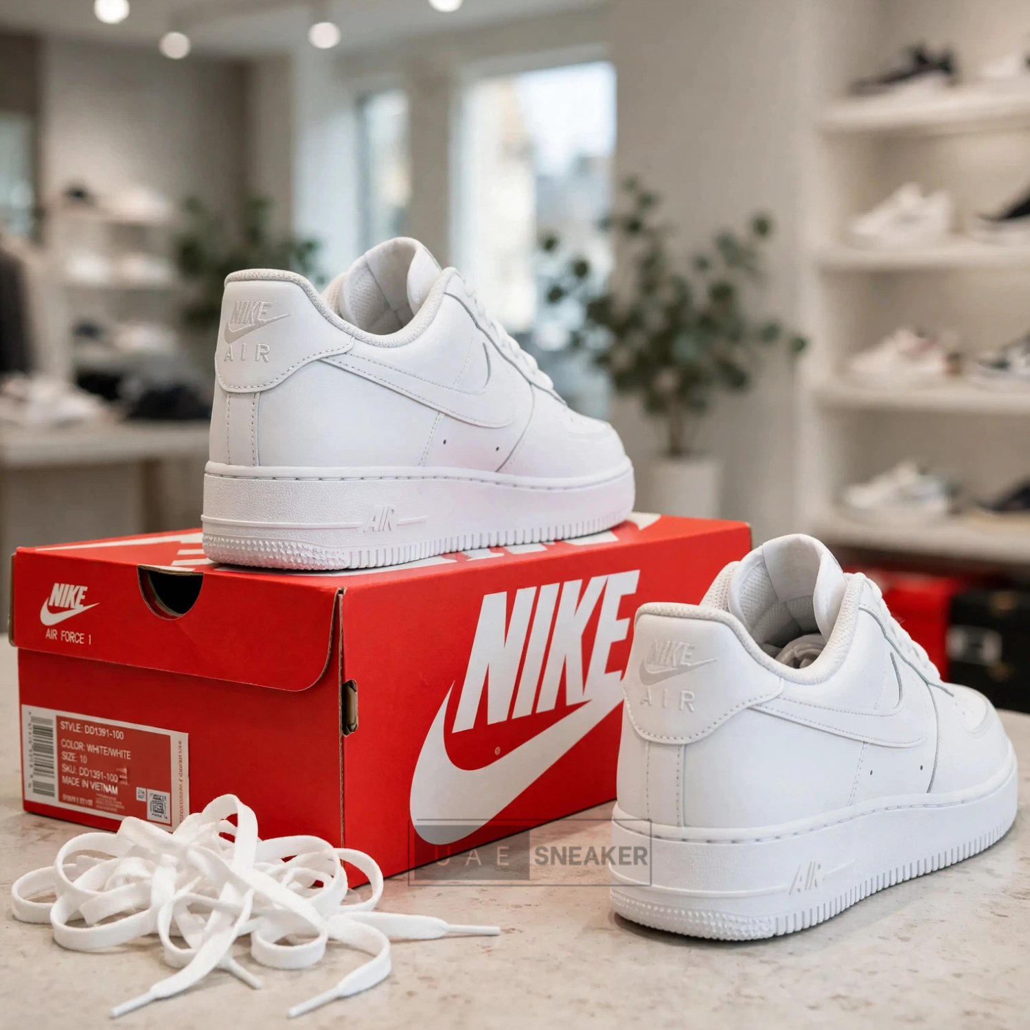 Nike Air Force 1 Triple White - Image 3
