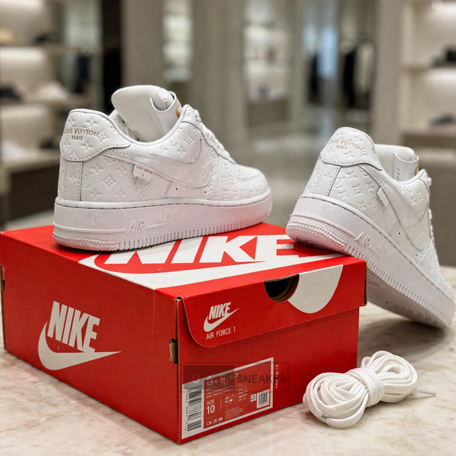 Louis Vuitton x Nike Air Force 1 Low White - Image 3