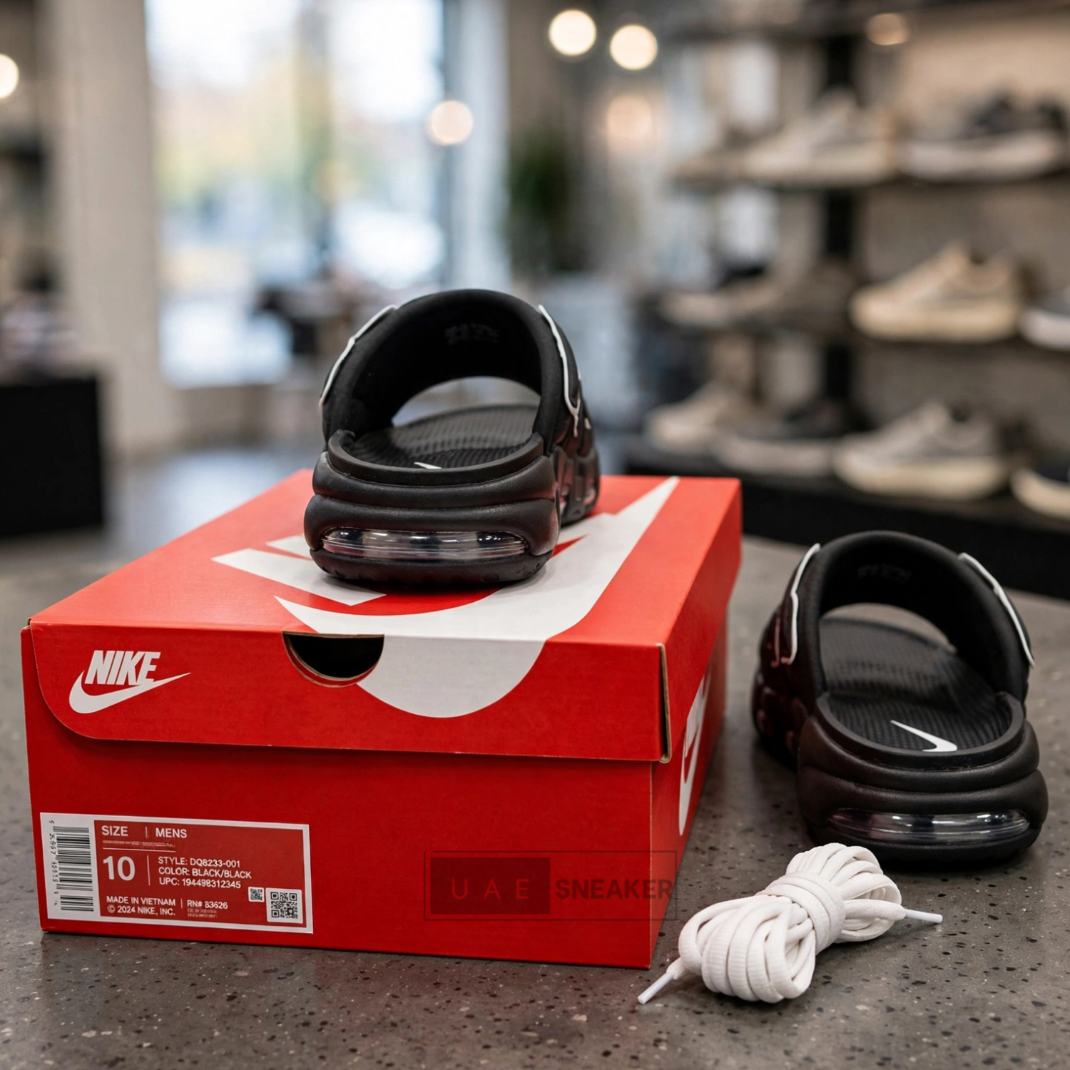 Nike Air More Uptempo Slide Black - Image 3