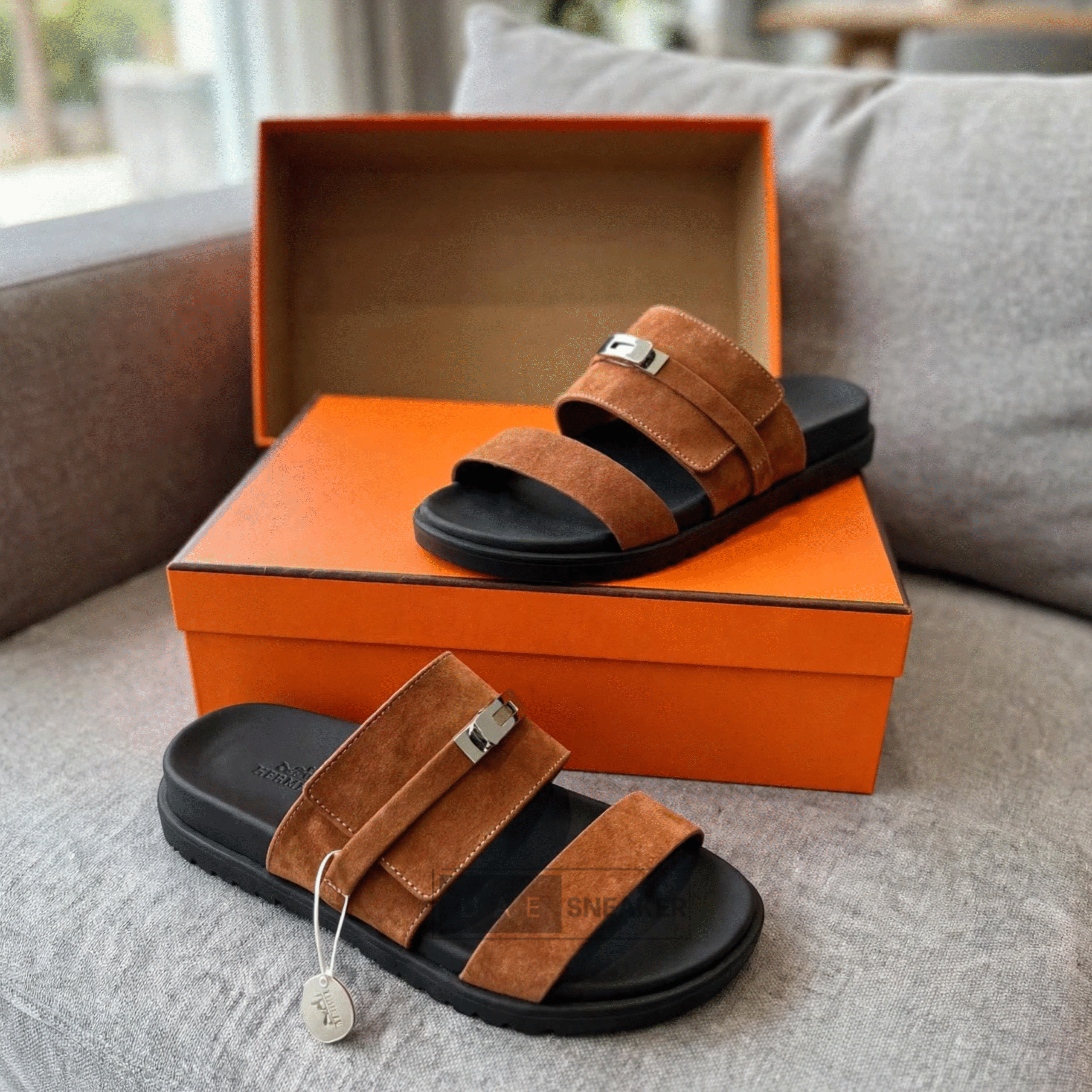 Hermes Jackson Sandals Brown - Image 3