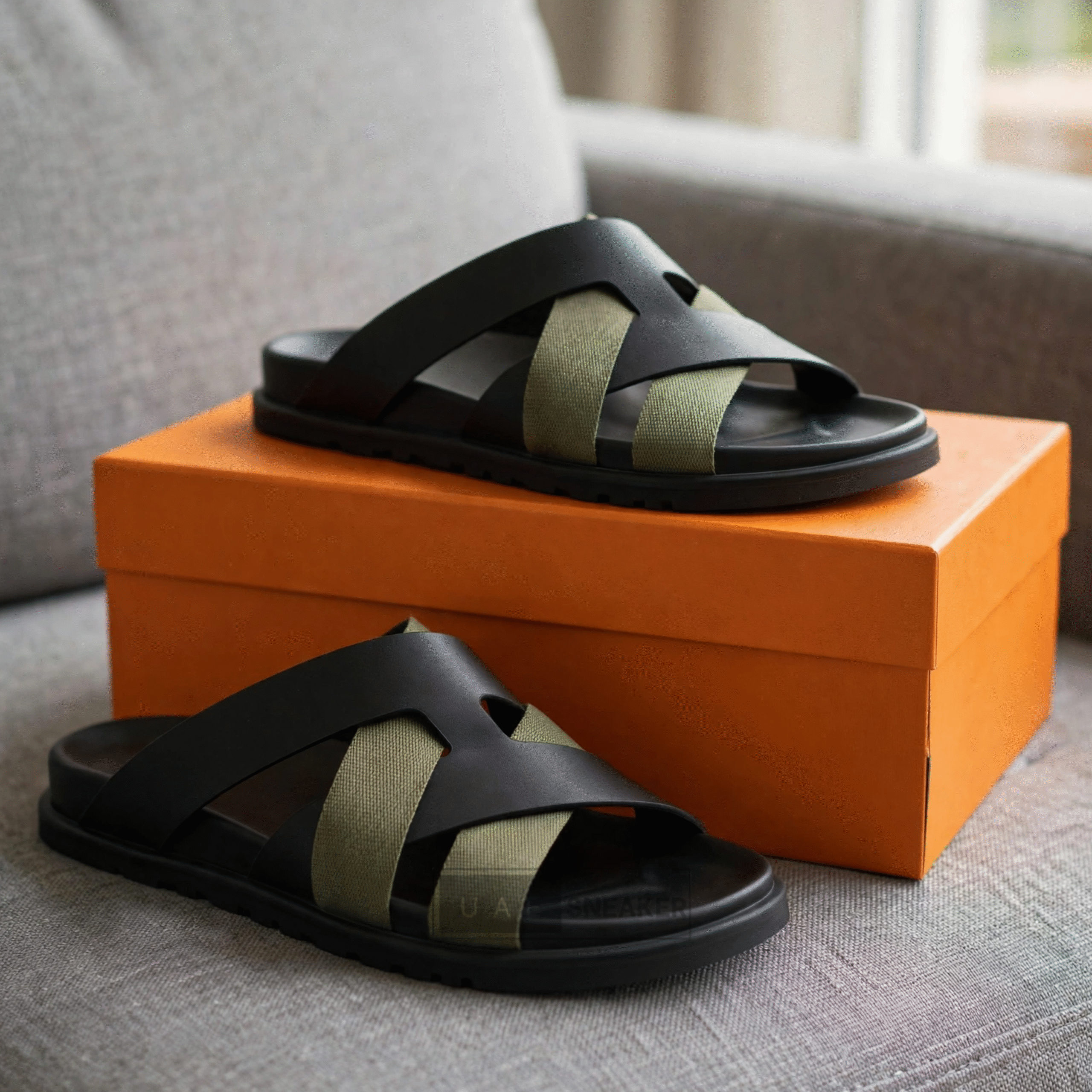 Hermes Kazimir Sandal Black Brown - Image 3