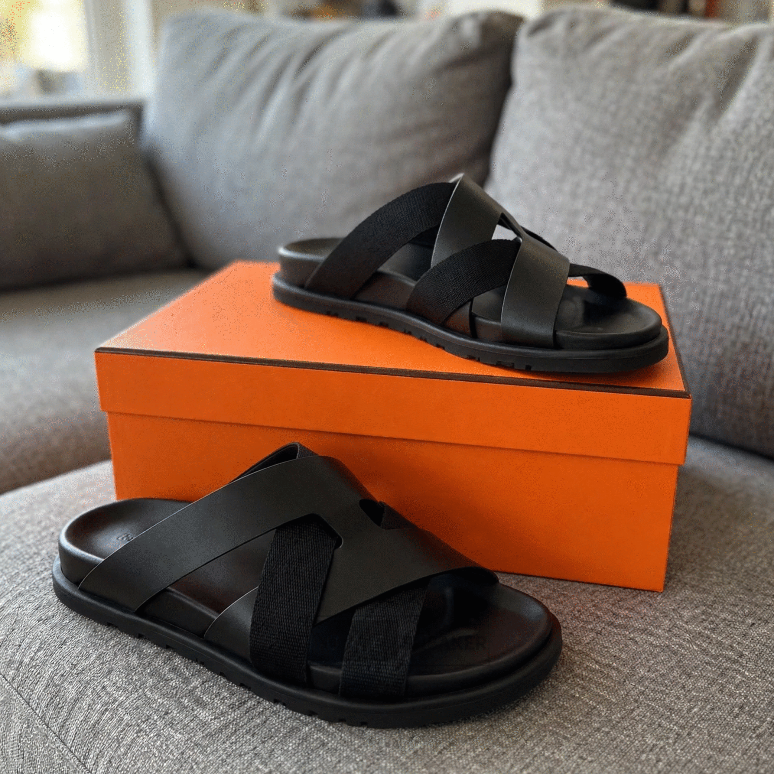 Hermes Kazimir Sandal Black - Image 3
