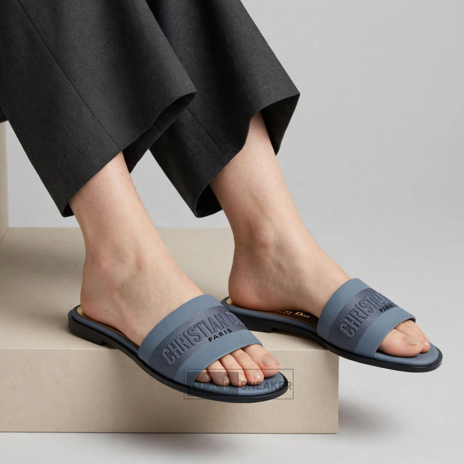 Christian Dior Dway Slides Blue - Image 5