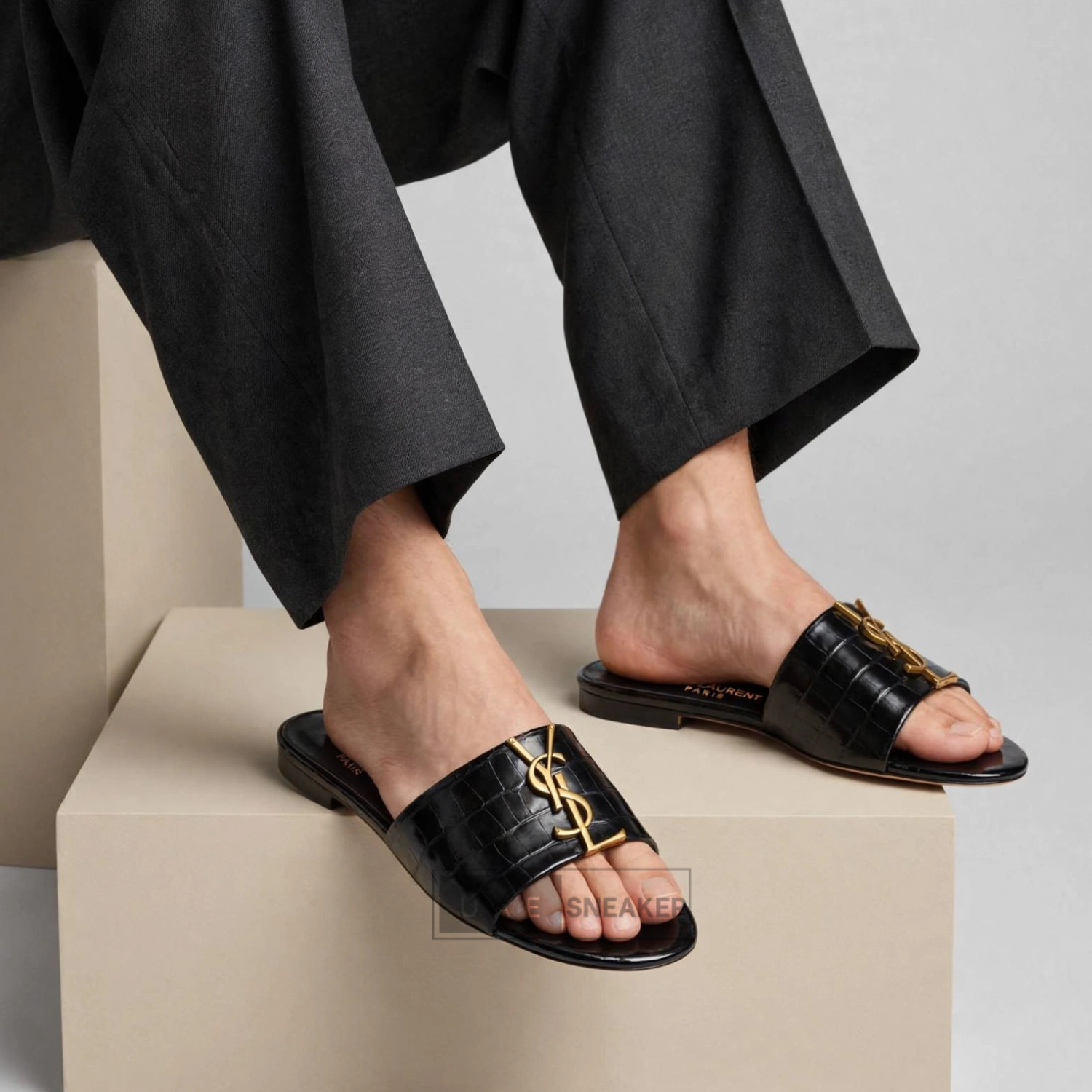 YSL Crocodile Flat - Image 4