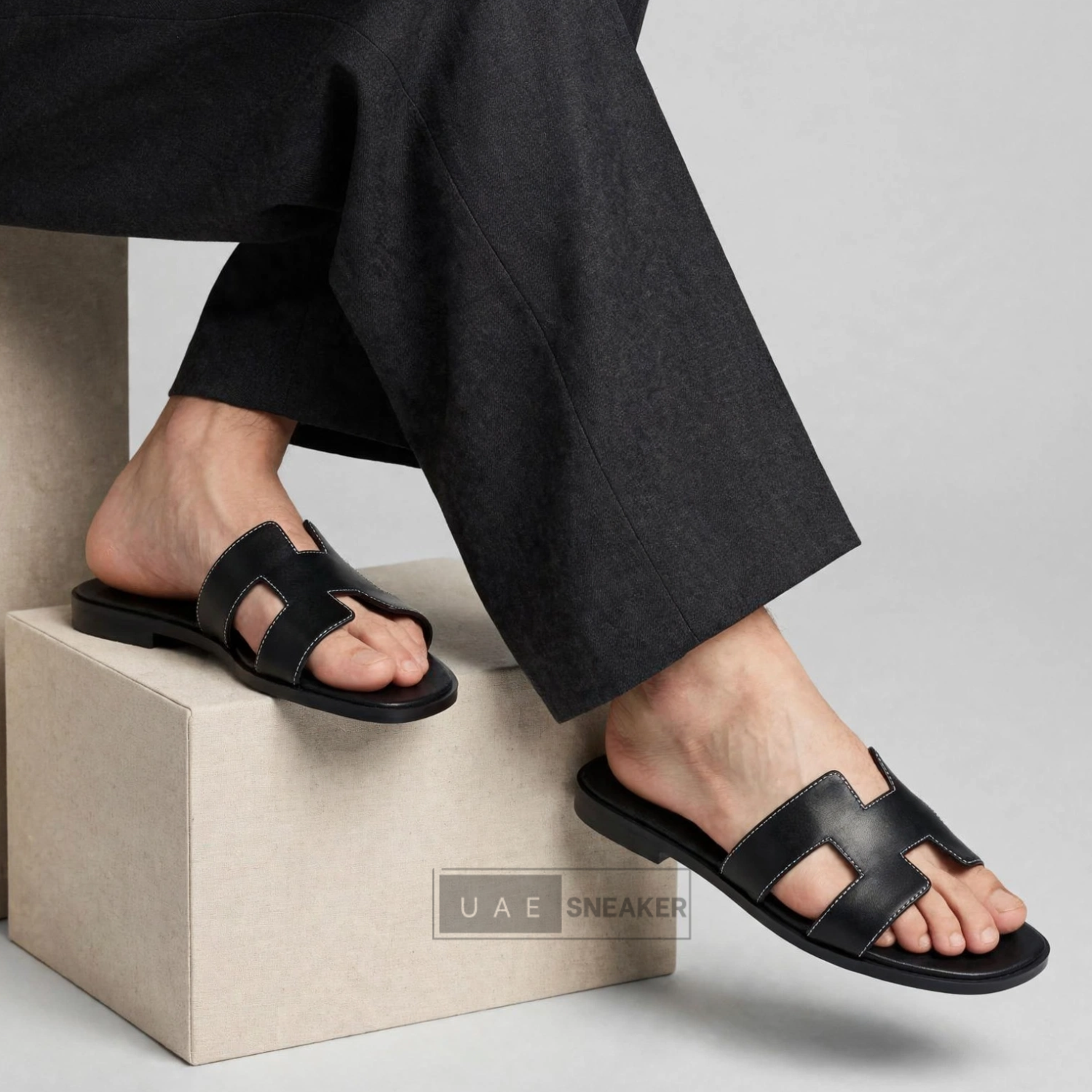 Hermès Oran Sandals Black - Image 4