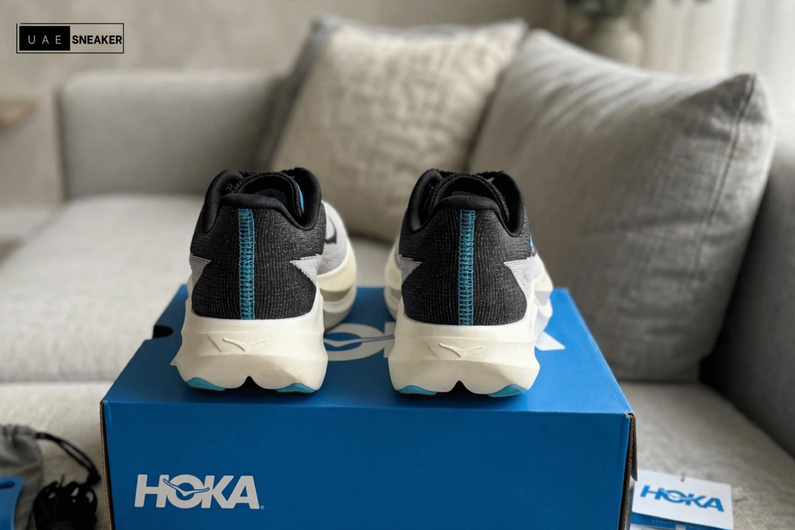 Hoka One One Rocket X 3 White Black Blue - Image 4