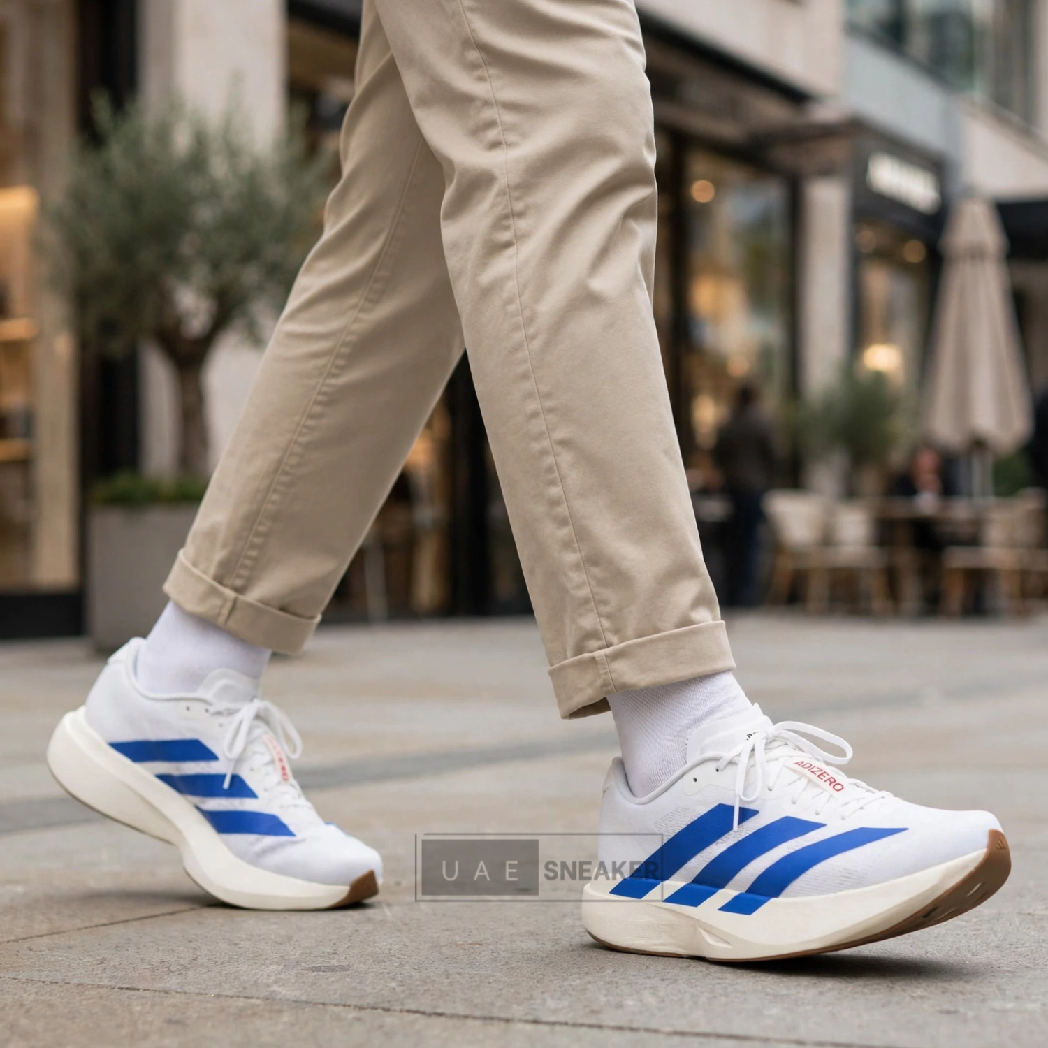 Adidas Adizero Evo SL White Royal Blue - Image 4
