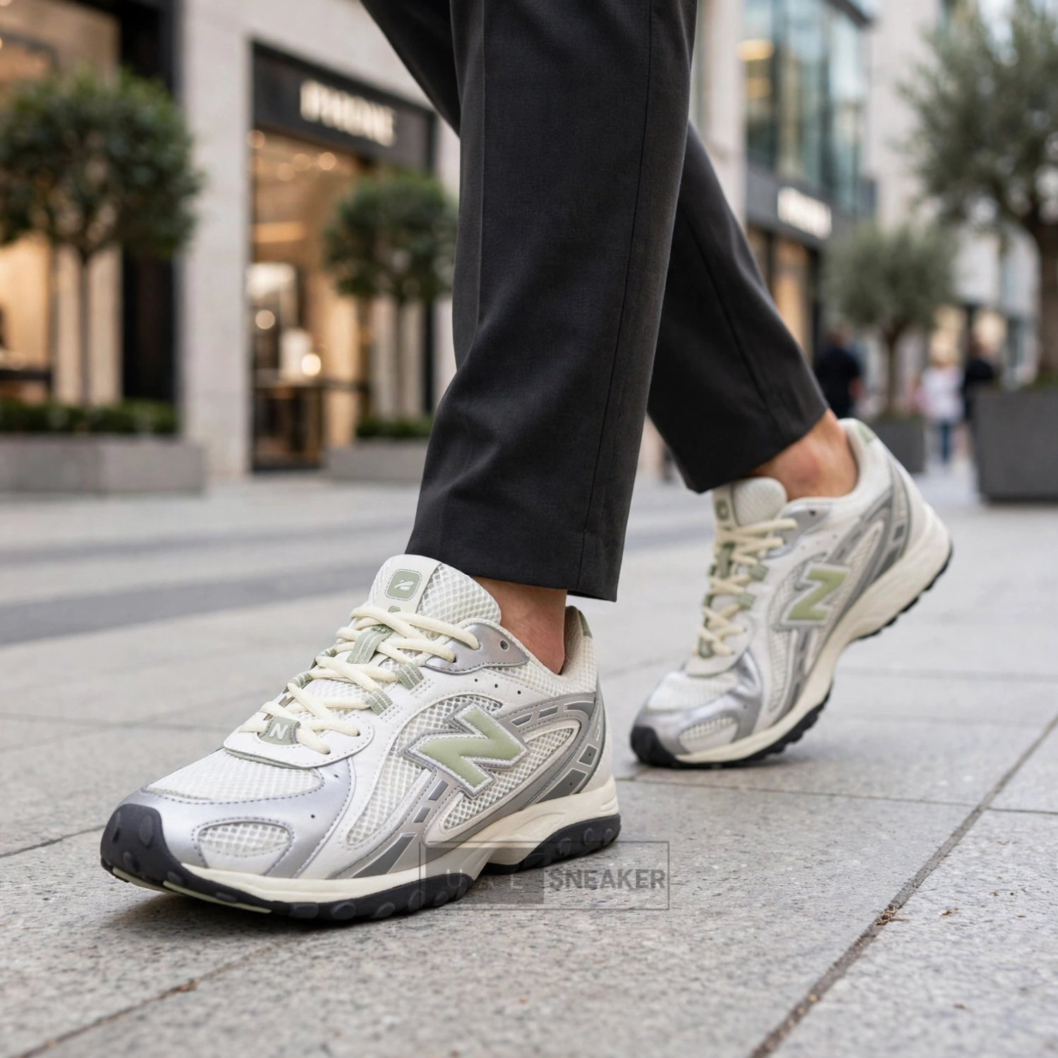 New Balance 204L Silver Metallic Sage Green - Image 4