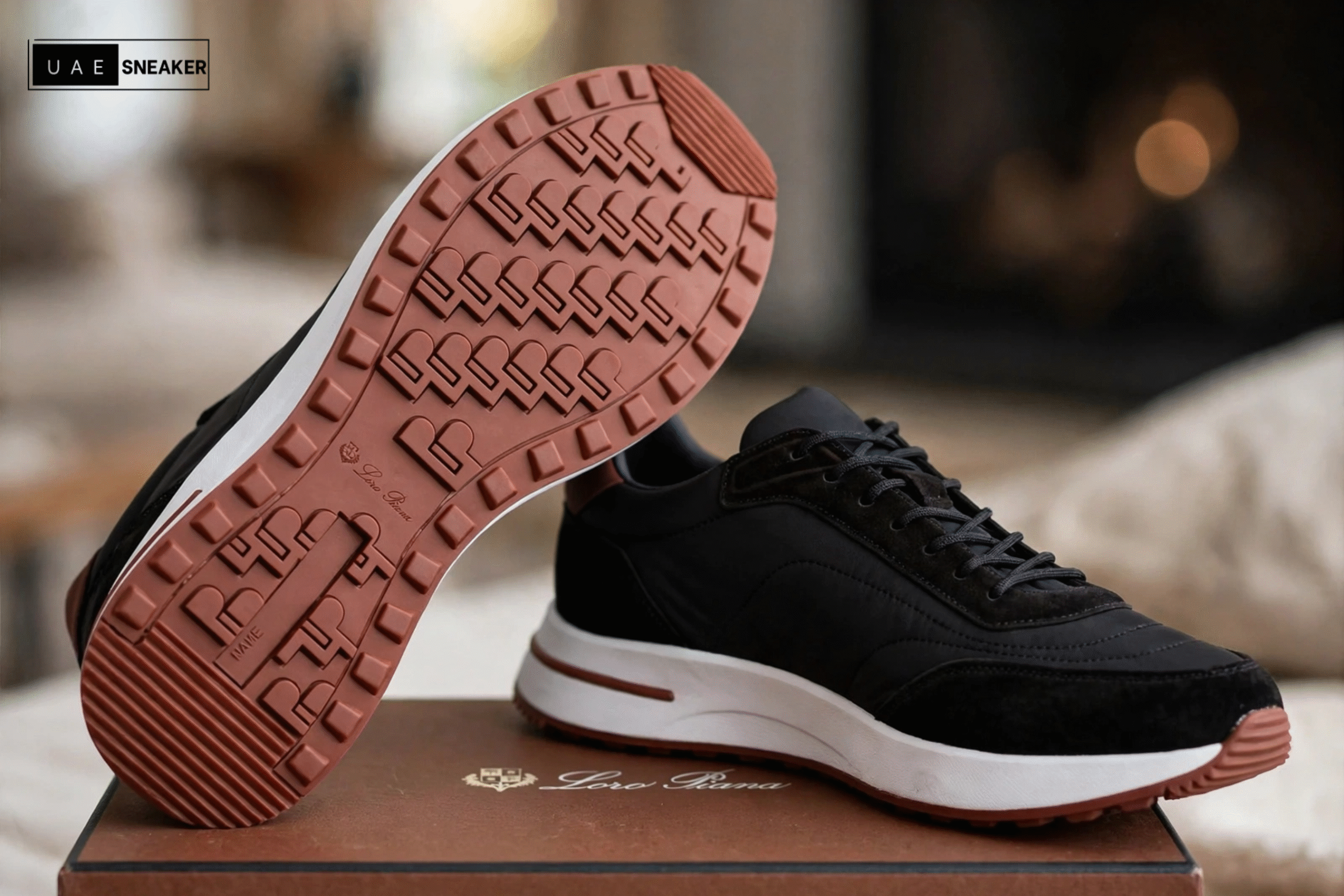 Loro Piana Week End Walk Black Sneaker - Image 4