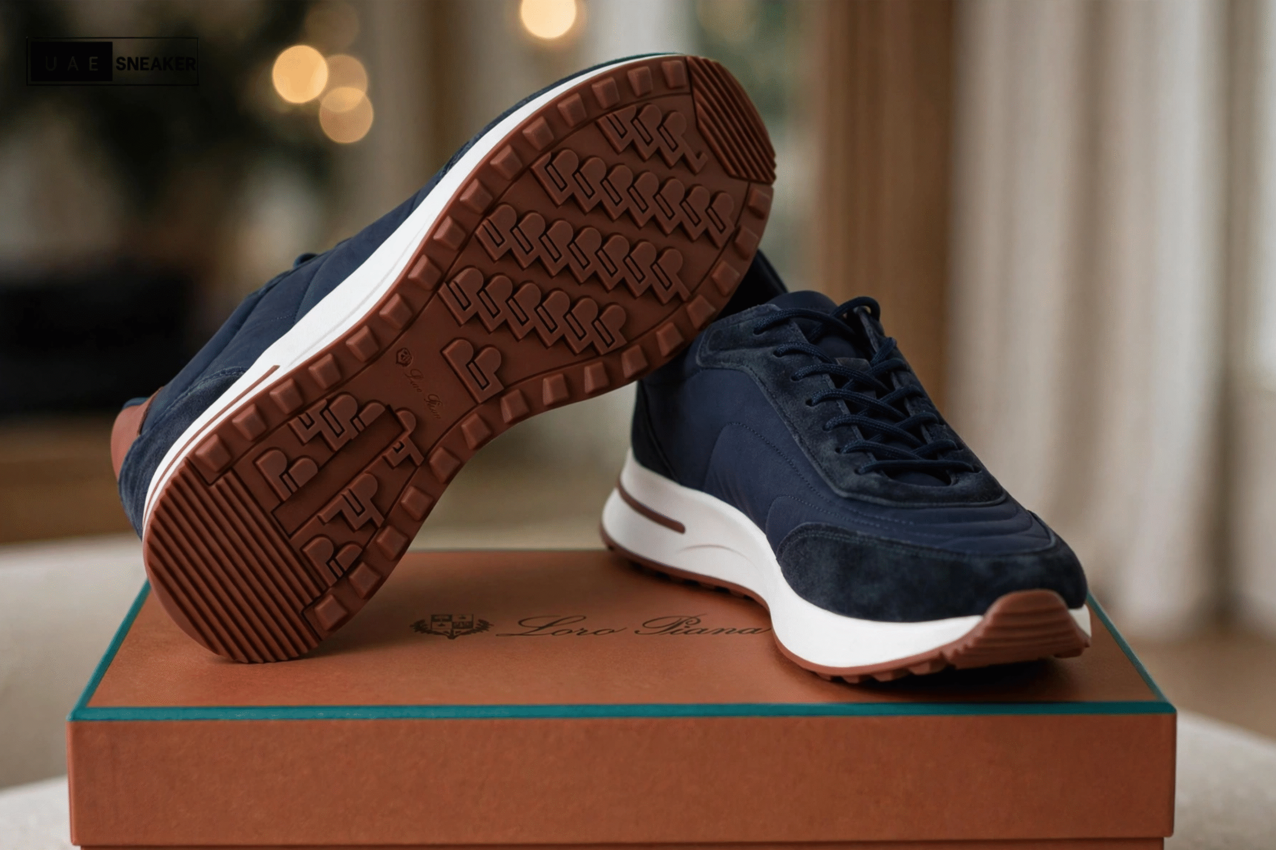 Loro Piana Week End Walk Navy Sneaker - Image 4