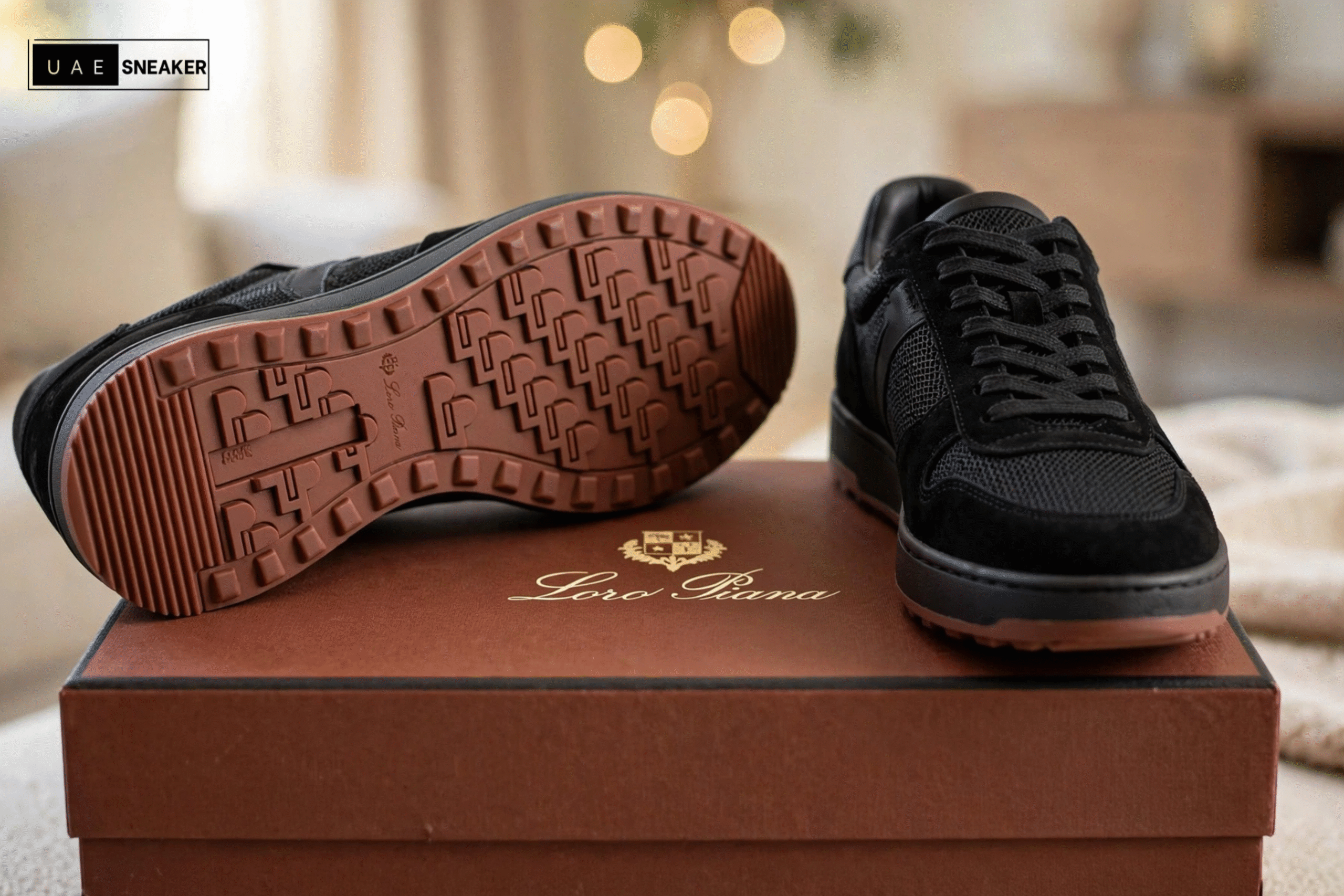 Loro Piana Week End Walk Triple Black Sneaker - Image 4