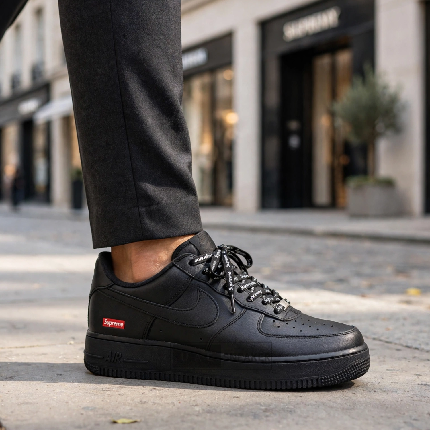 Nike Air force 1 x Supreme Black - Image 4