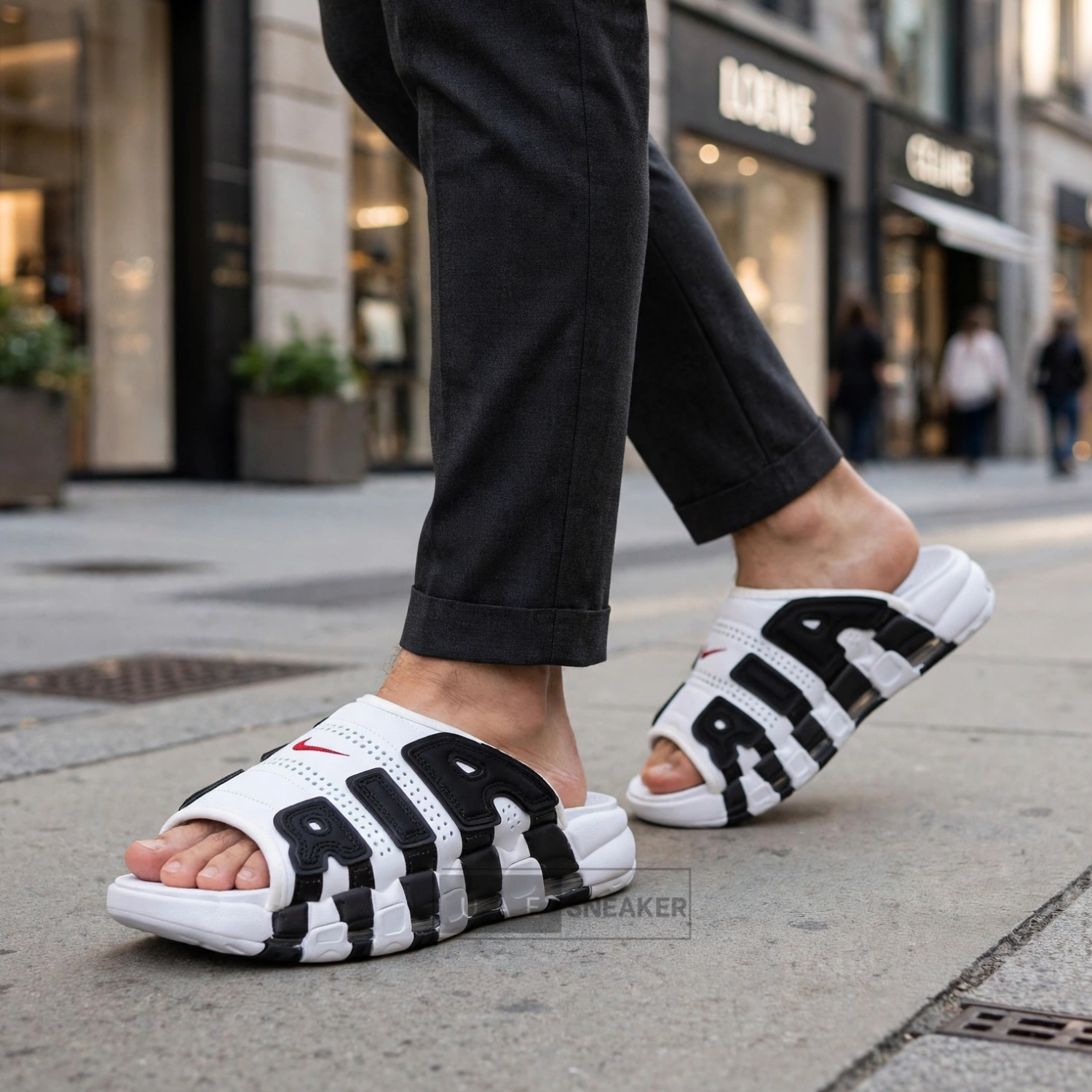Nike Air More Uptempo Slide White - Image 4