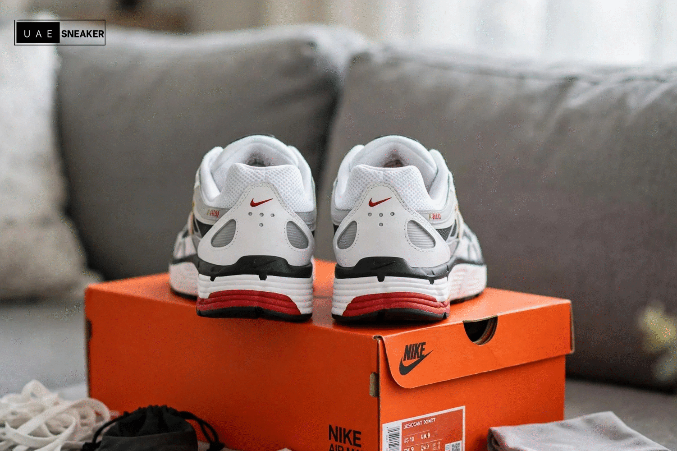 NIKE P-6000 Platinum Varsity Red - Image 4