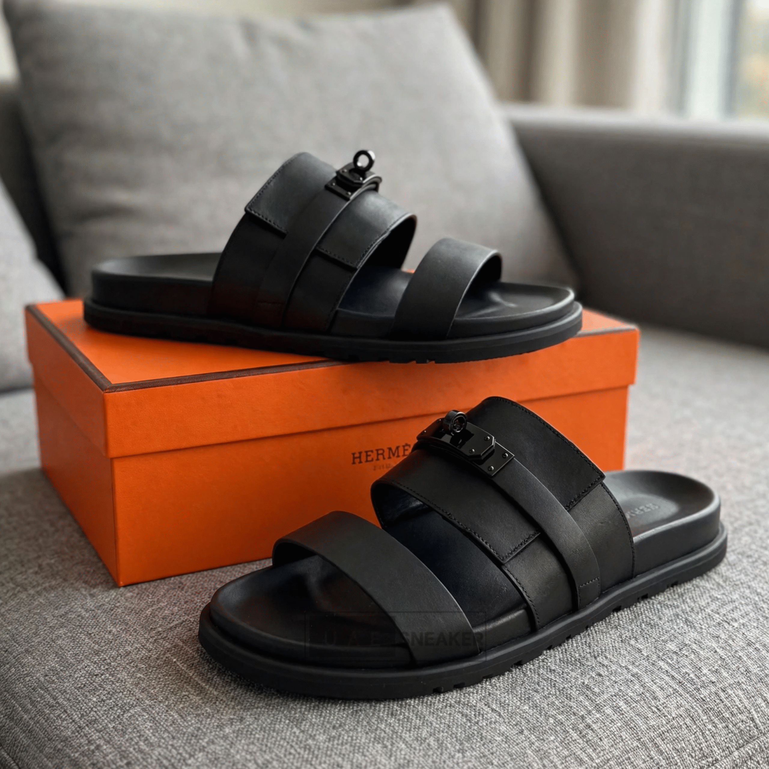 Hermes Jackson Sandals Full Black - Image 4