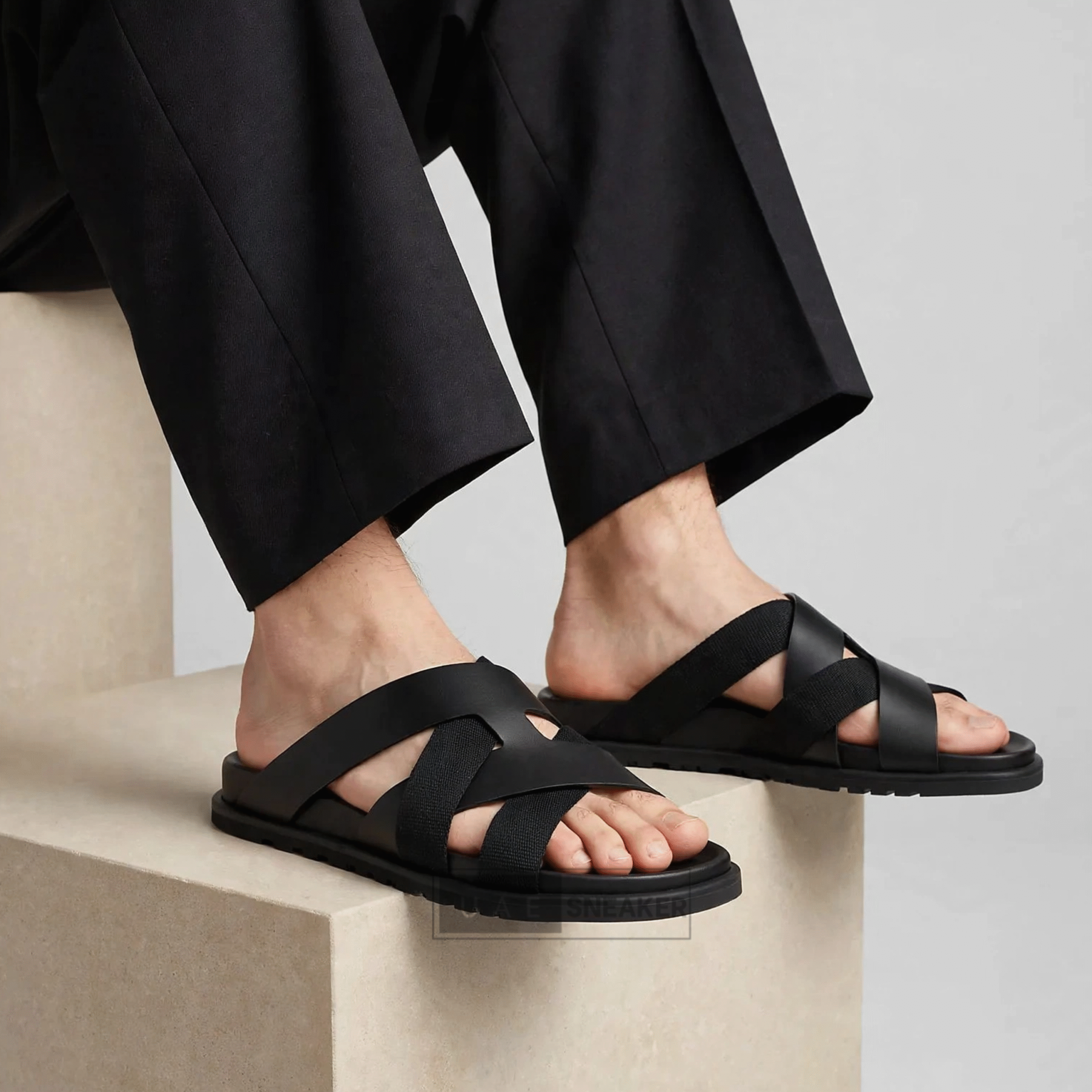 Hermes Kazimir Sandal Black - Image 4