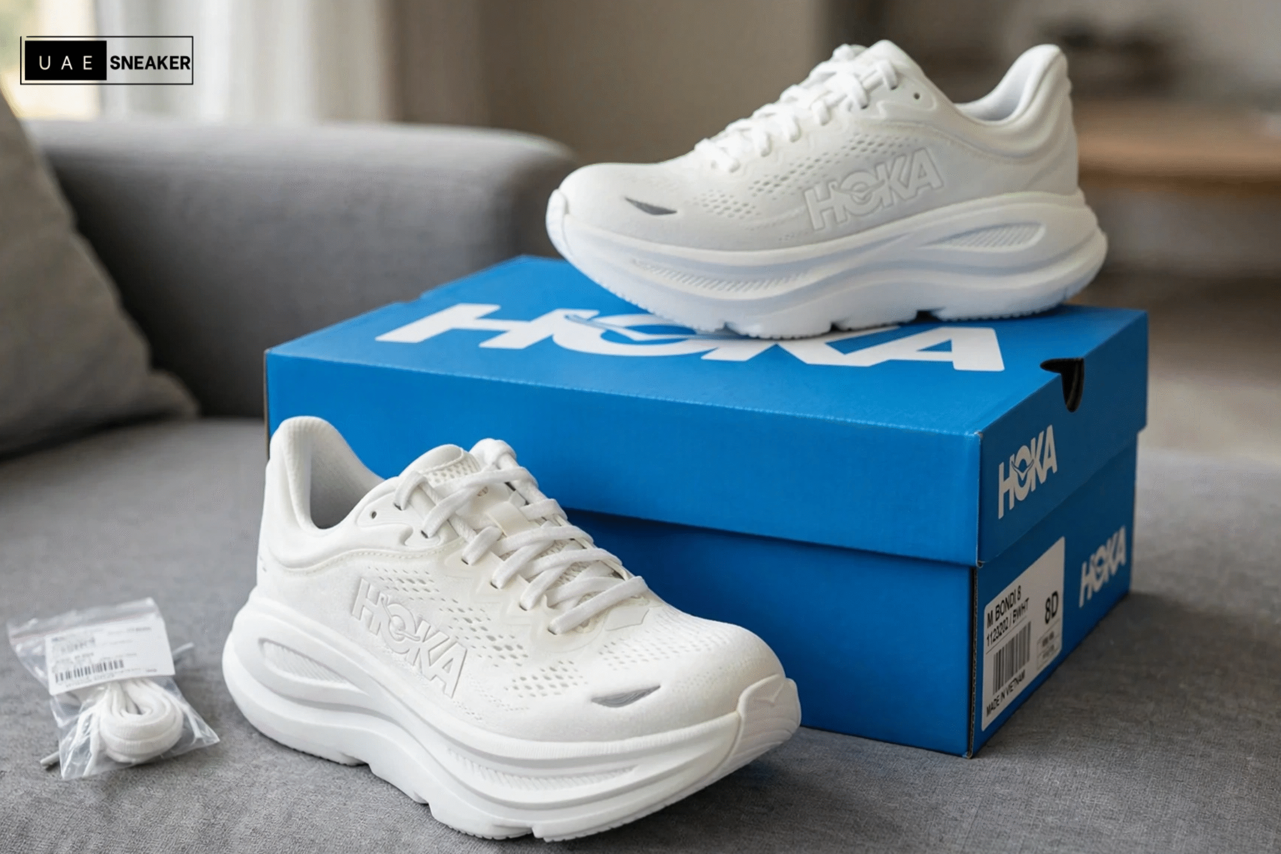 Hoka One One Bondi 9 Triple White - Image 5