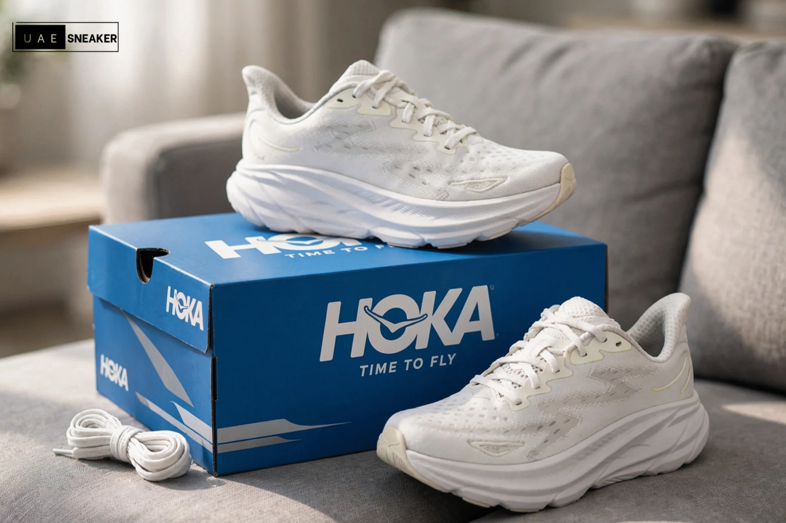 Hoka One One Clifton 9 White - Image 5
