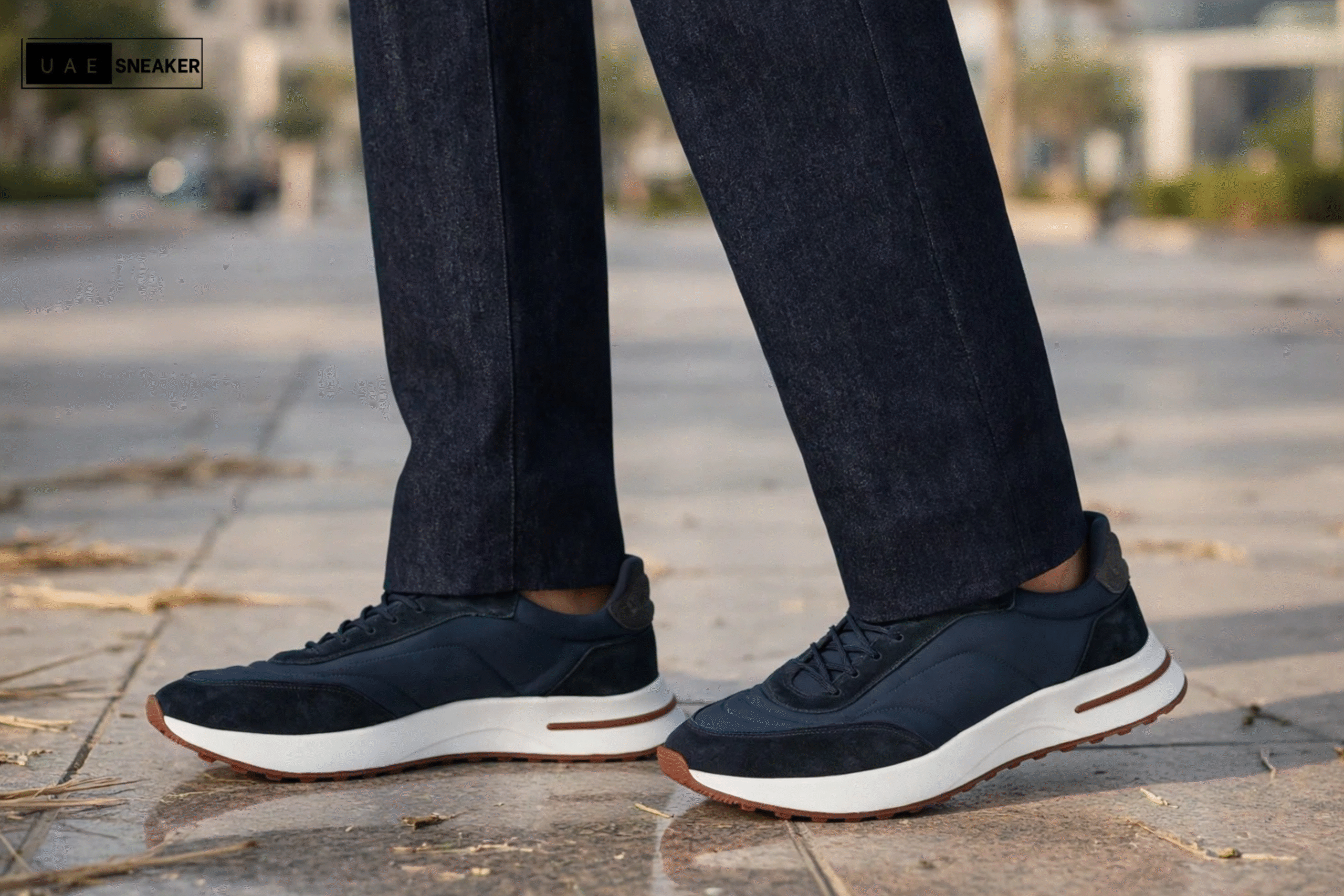 Loro Piana Week End Walk Navy Sneaker - Image 5