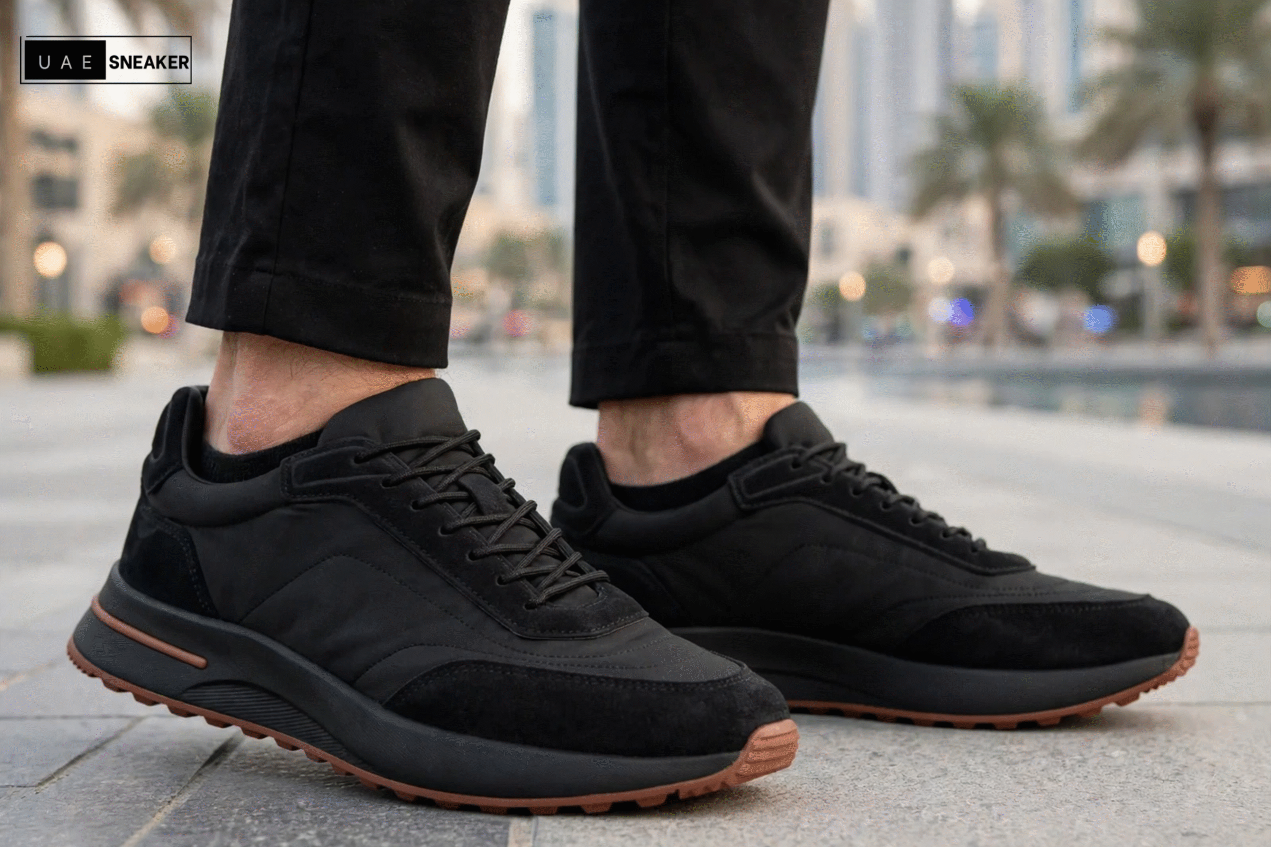 Loro Piana Week End Walk Triple Black Sneaker - Image 5