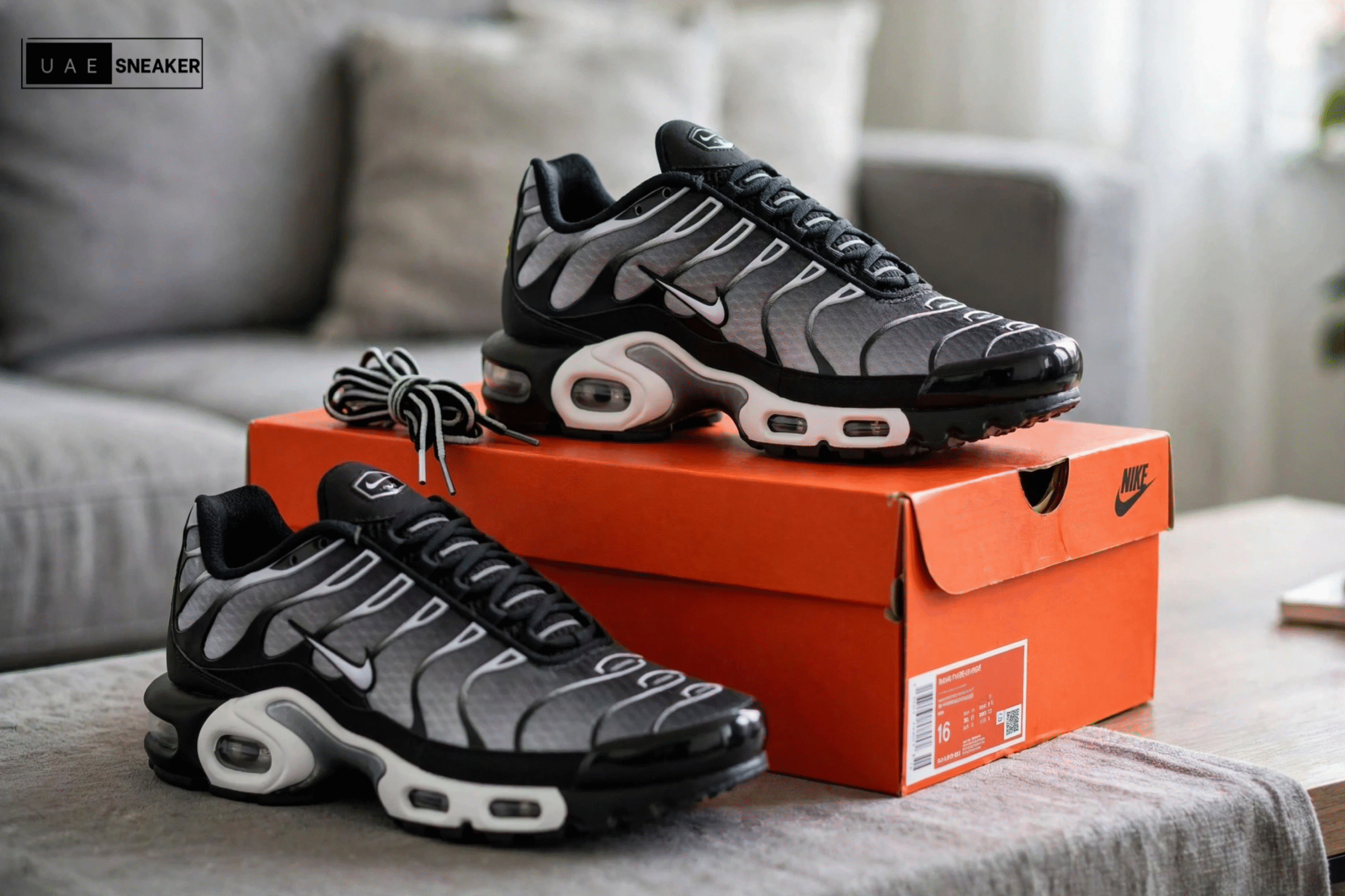 Nike Air Max Plus Black Silver White - Image 5