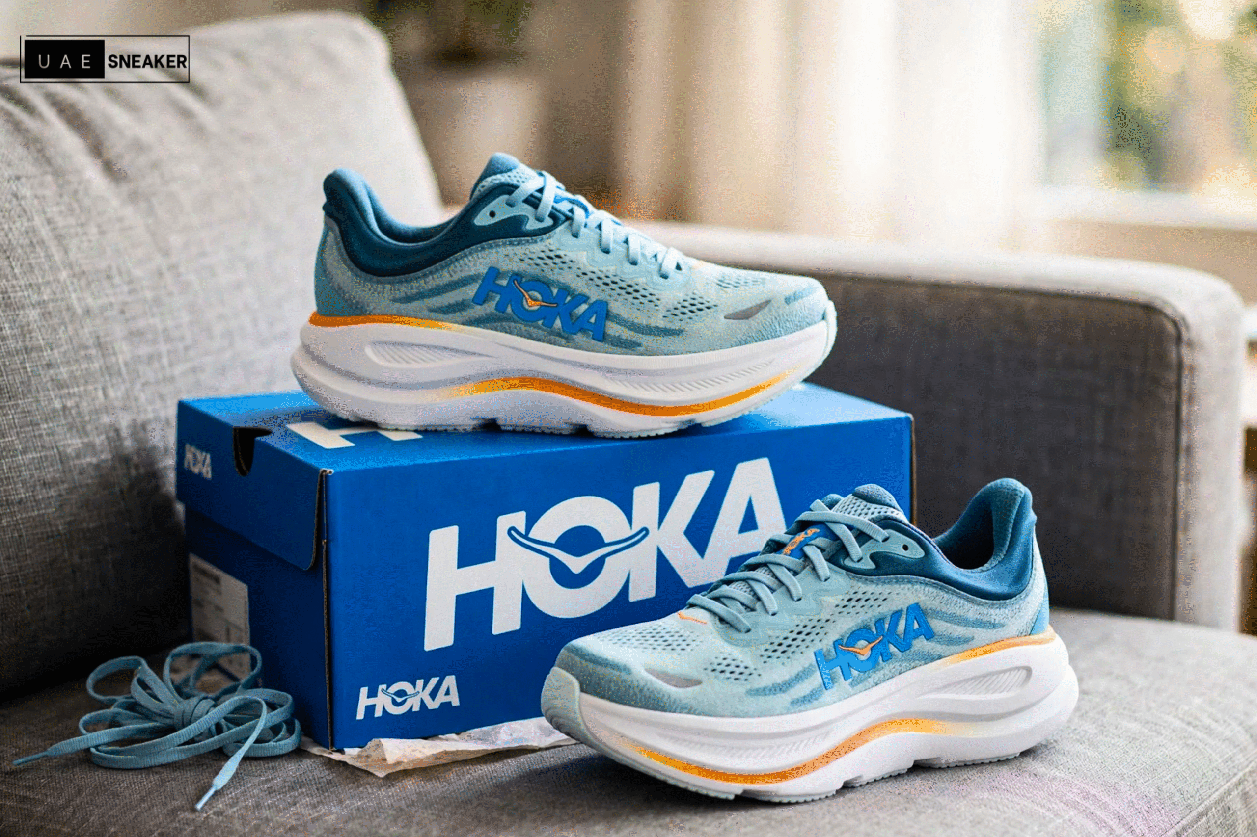 Hoka One One Bondi 9 Drizzle Downpour - Image 5