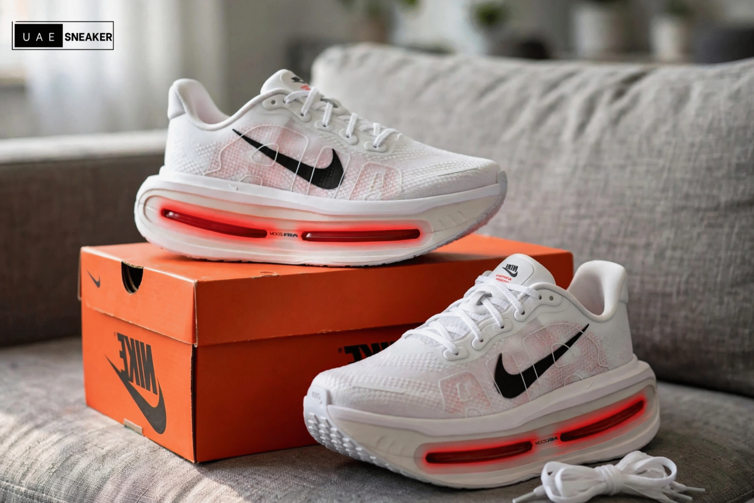 Nike Vomero Premium White Bright Crimson - Image 5
