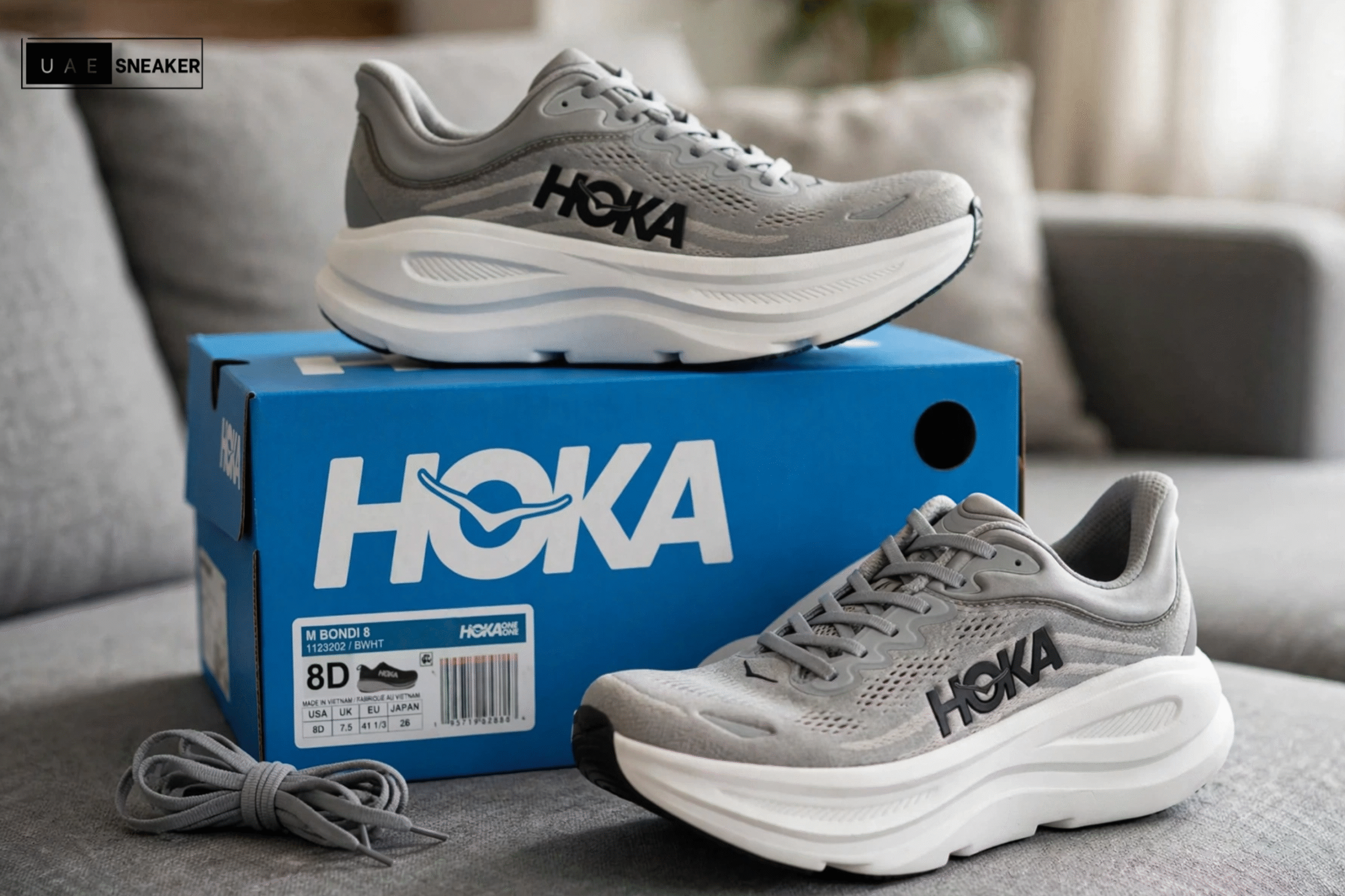 Hoka One One Bondi 9 Galactic Grey Stellar Grey - Image 5
