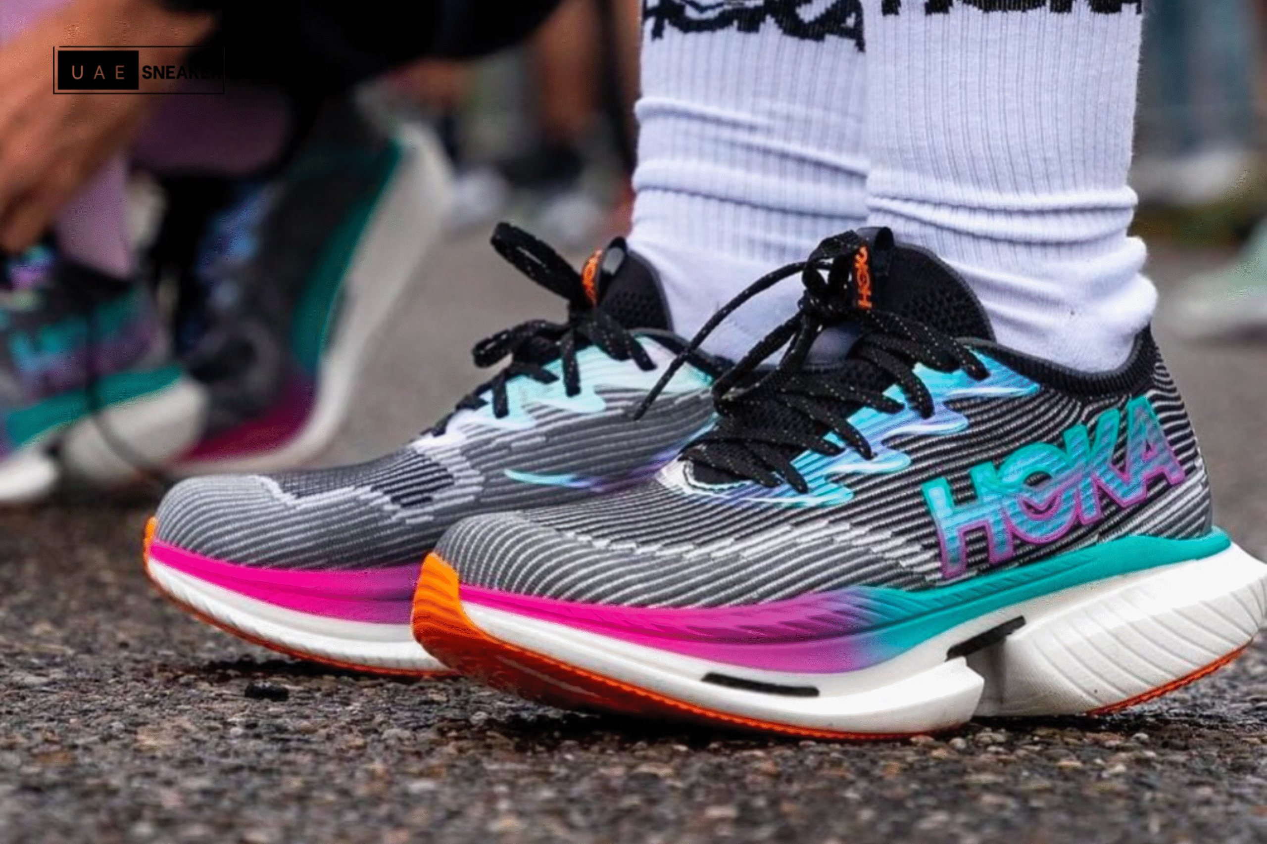 Hoka One One Cielo X1 Black Electric Aqua - Image 6
