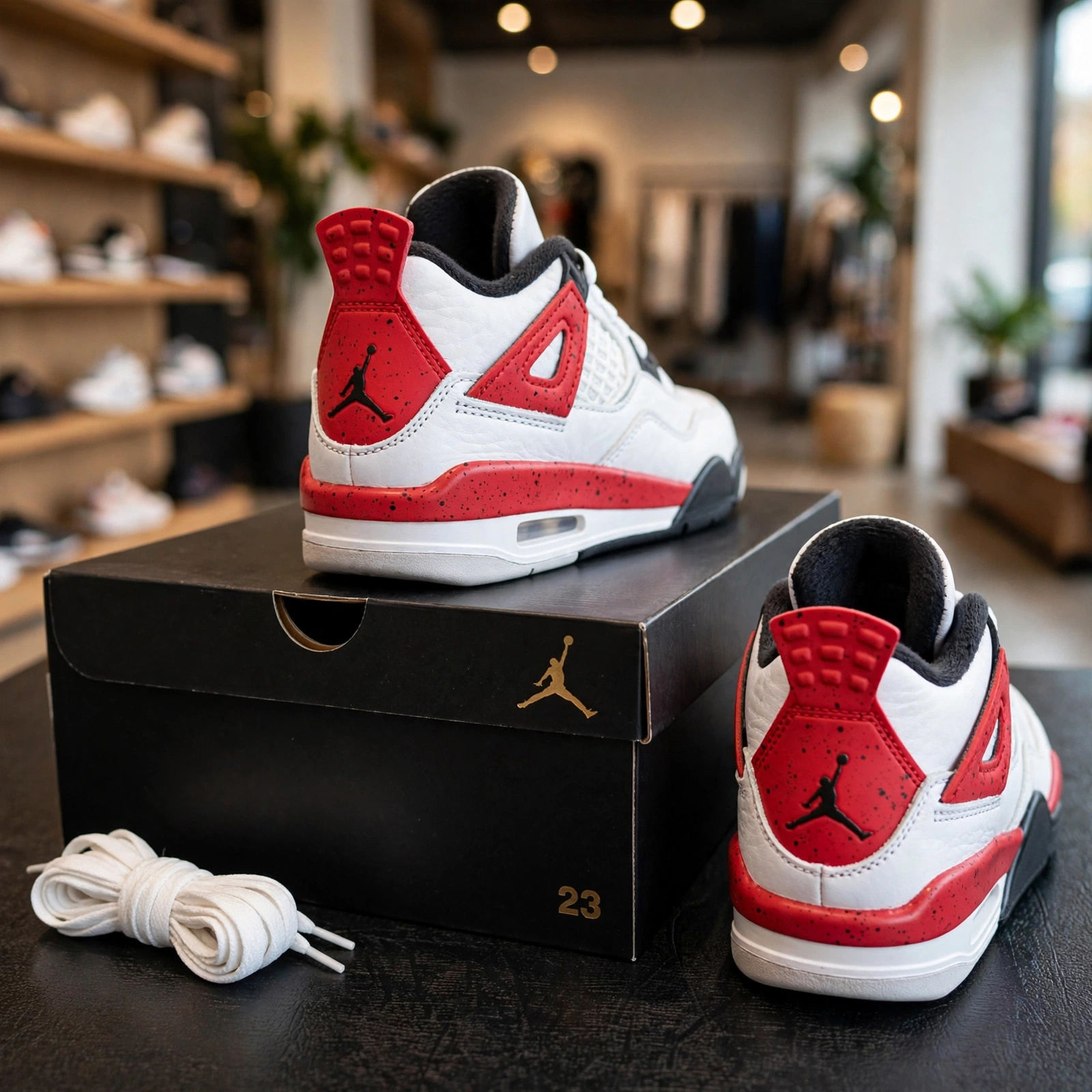Air Jordan 4 Red Cement Sneakers - Image 3
