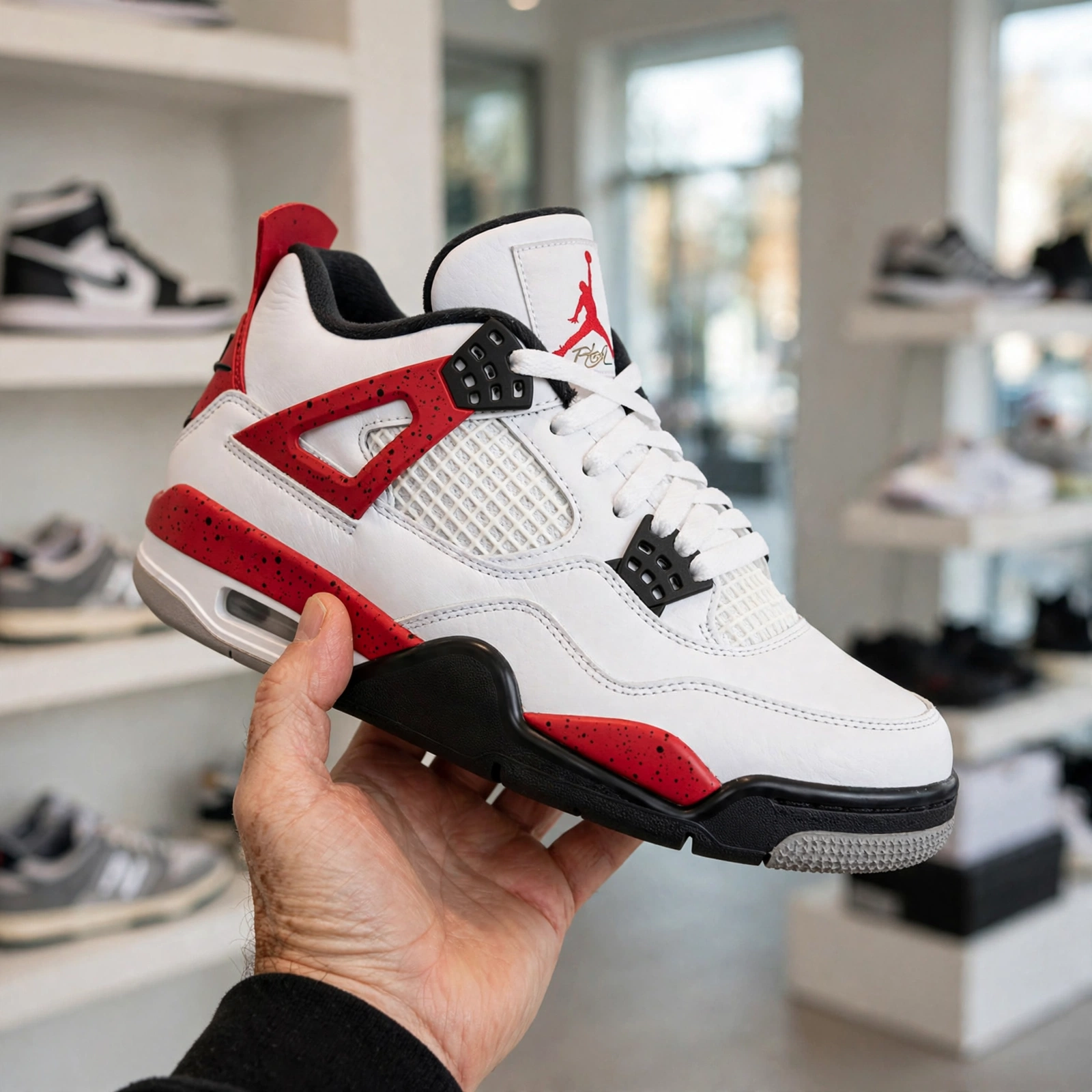 Air Jordan 4 Red Cement Sneakers