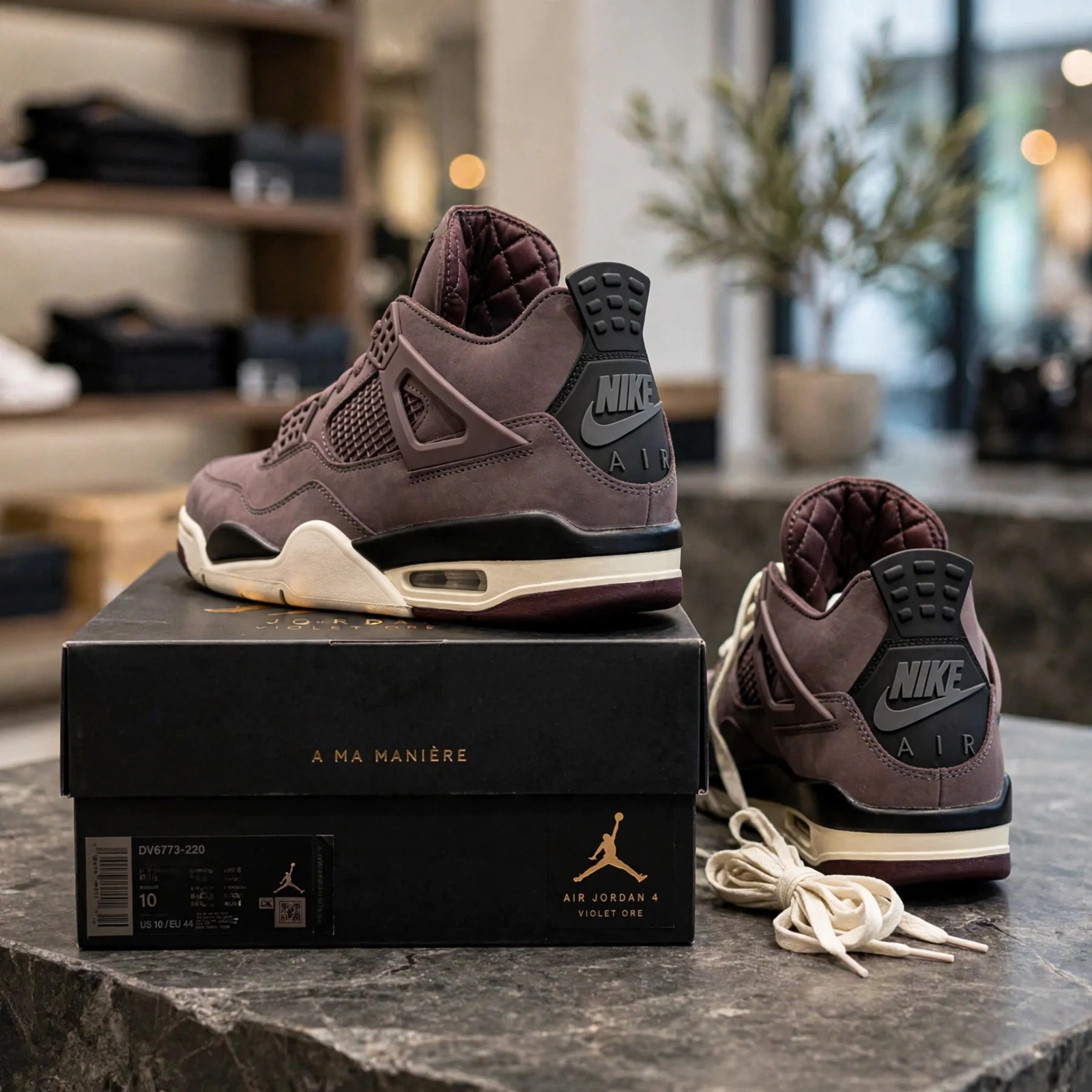 A Ma Maniere Air Jordan 4 Violet Ore Sneakers - Image 2