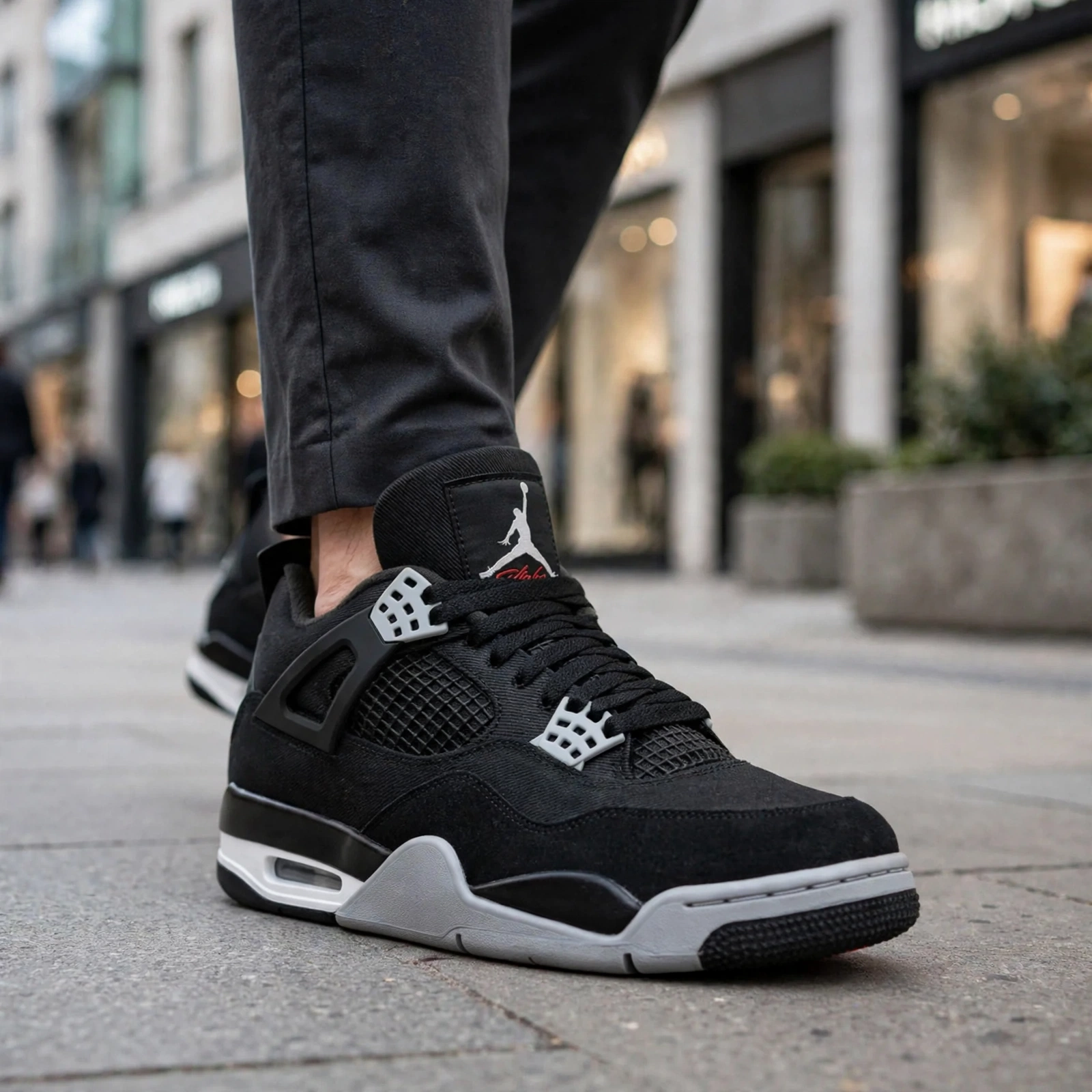 Air Jordan 4 Black Canvas - Image 3