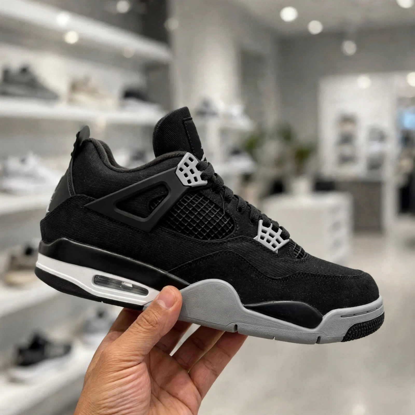 Air Jordan 4 Black Canvas