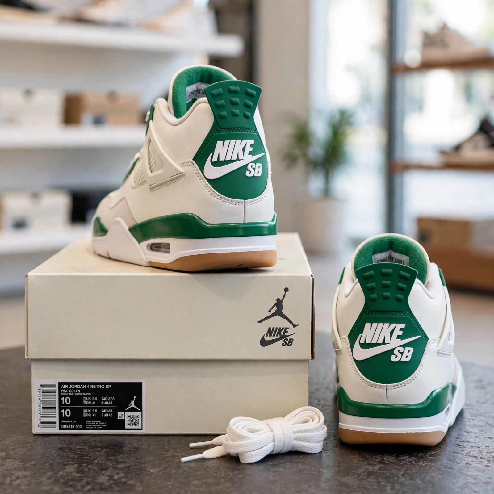 Nike SB X Air Jordan 4 Pine Green - Image 3