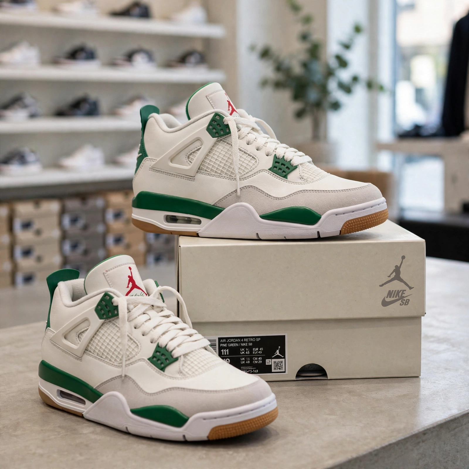 Nike SB X Air Jordan 4 Pine Green - Image 4