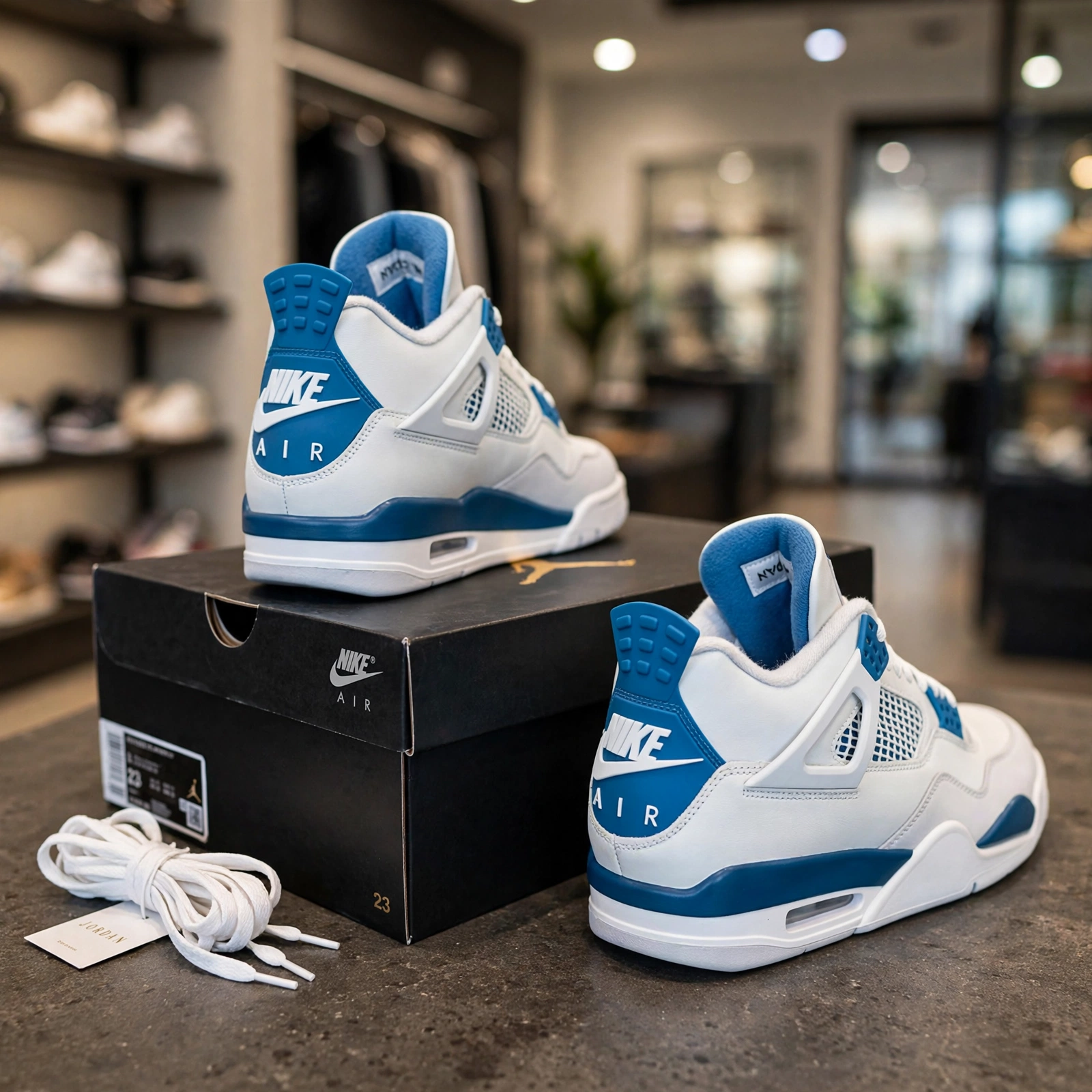 Jordan 4 Retro Military Blue - Image 4