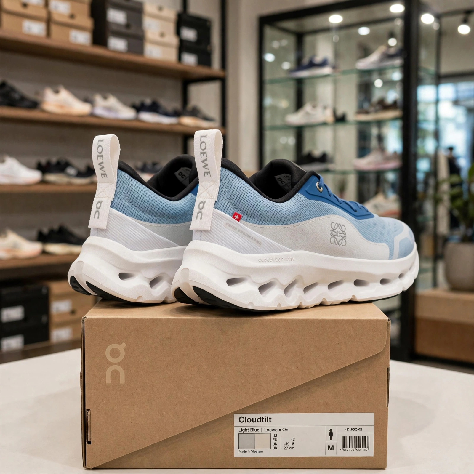 LOEWE X On Cloudtilt 2.0 Running Shoes In Blue White - Image 3
