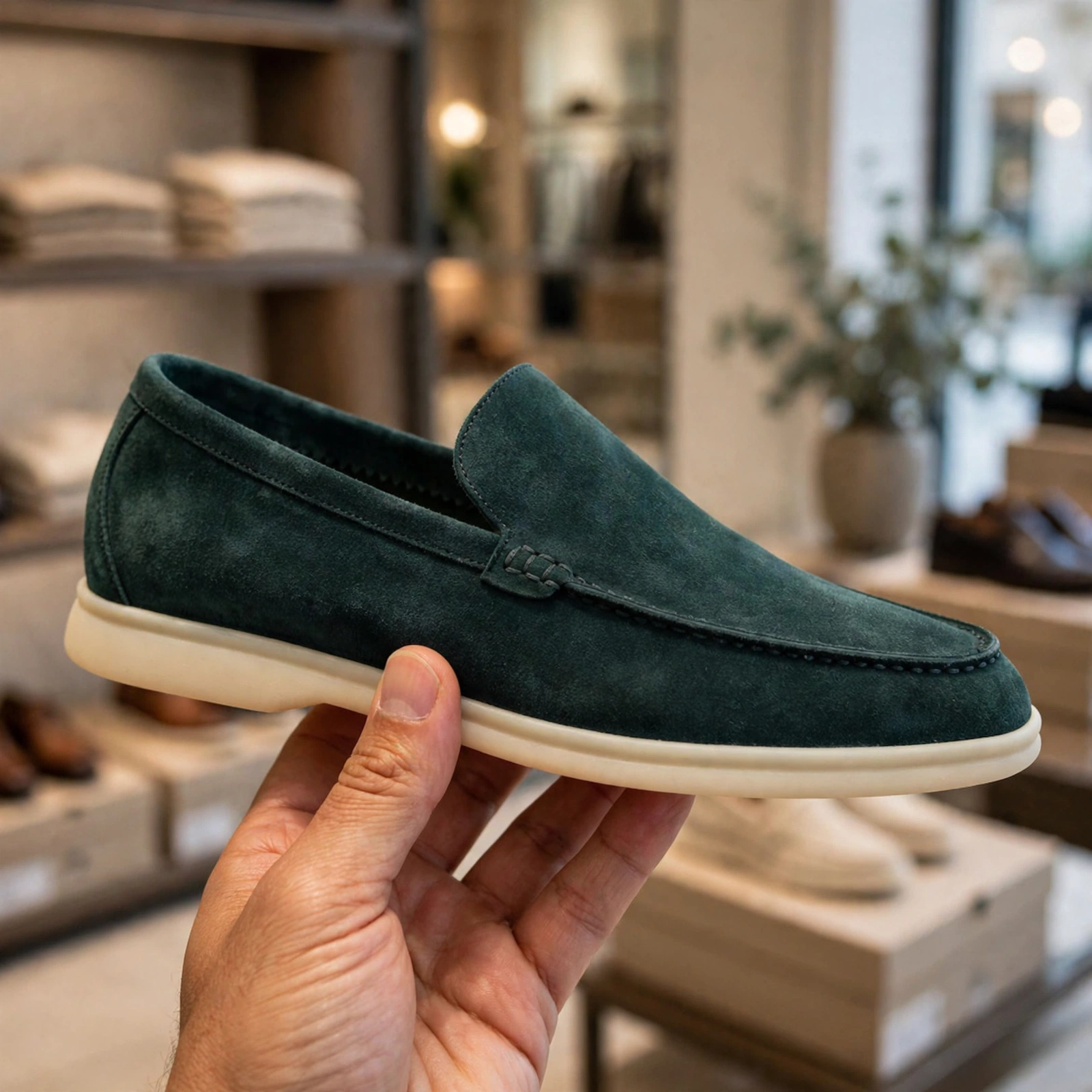 Loro Piana Summer Walk Dark Green, Frozen Fir